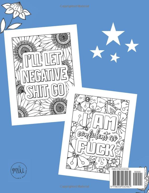My Super Sweary Affirmations Coloring Book: A Positive and Motivational Swear Word Affirmations Coloring Book for Adults WoodArtSupply