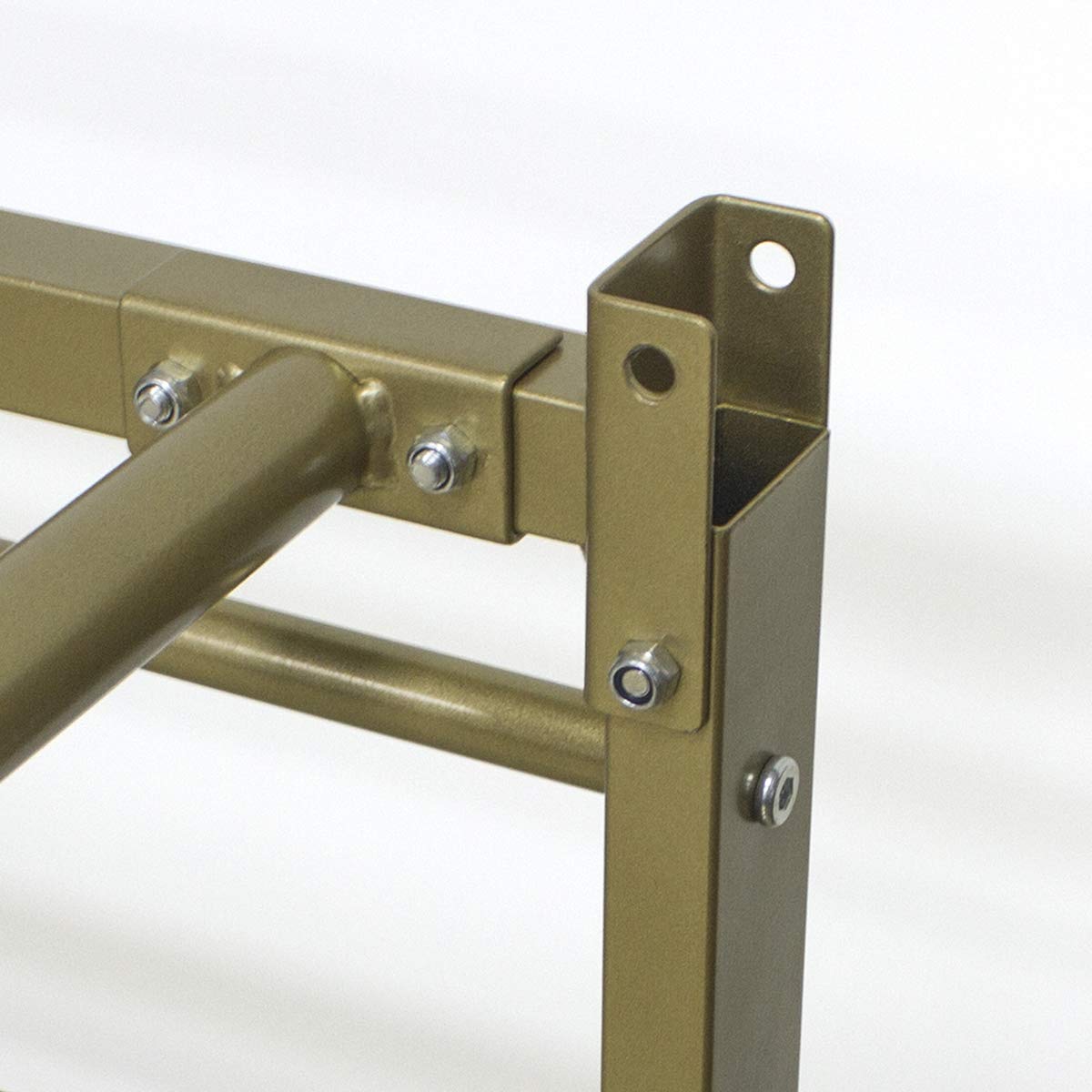 Weehom Twin Canopy Bed Frame with Headboard and Footboard, 4 Posters Metal Bed Frame, No Box Spring Needed, Mattress Foundation Platform Bed for Kids and Adults, Gold Weehom