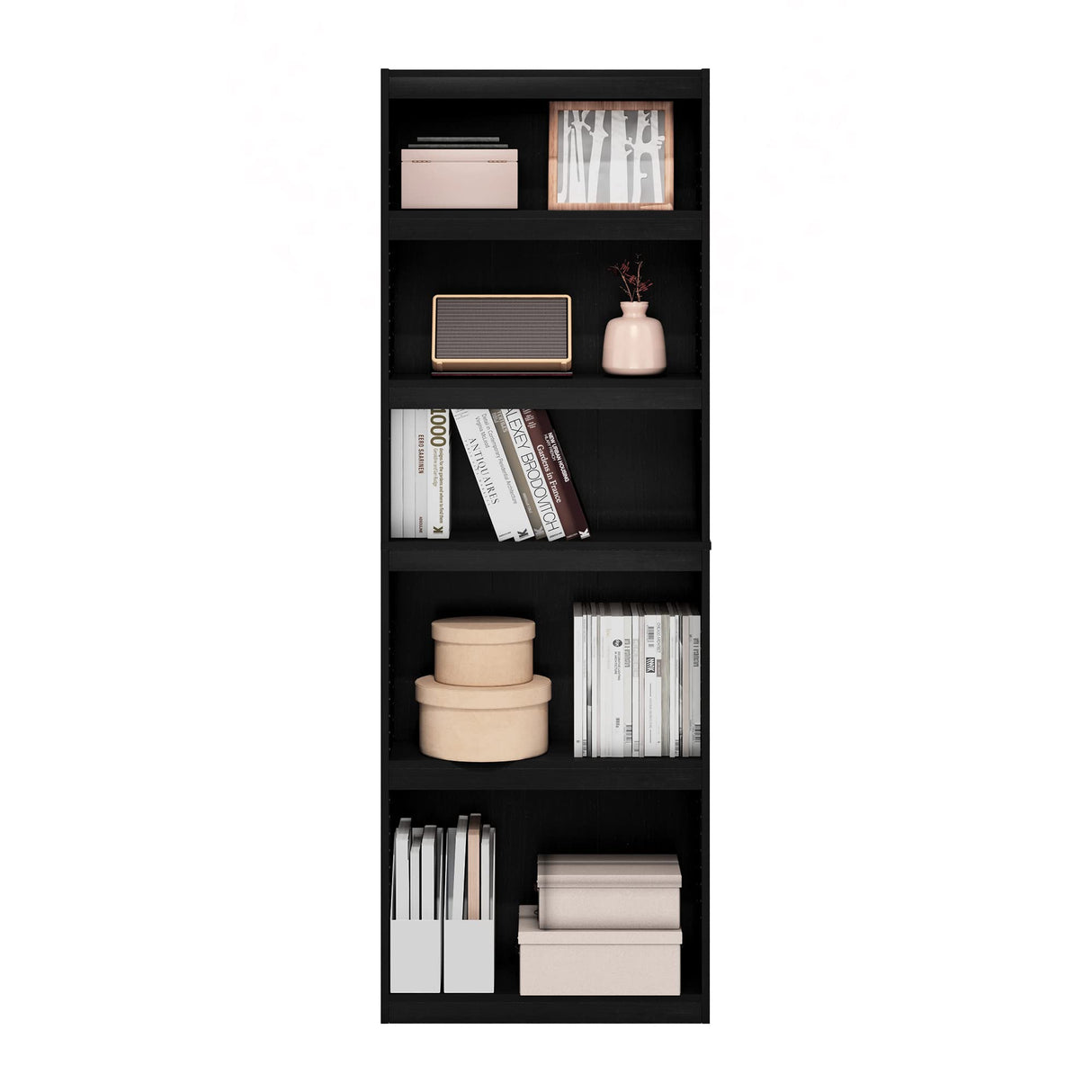 Furinno Jaya Enhanced Home 5-Tier Shelf Bookcase, Blackwood Furinno