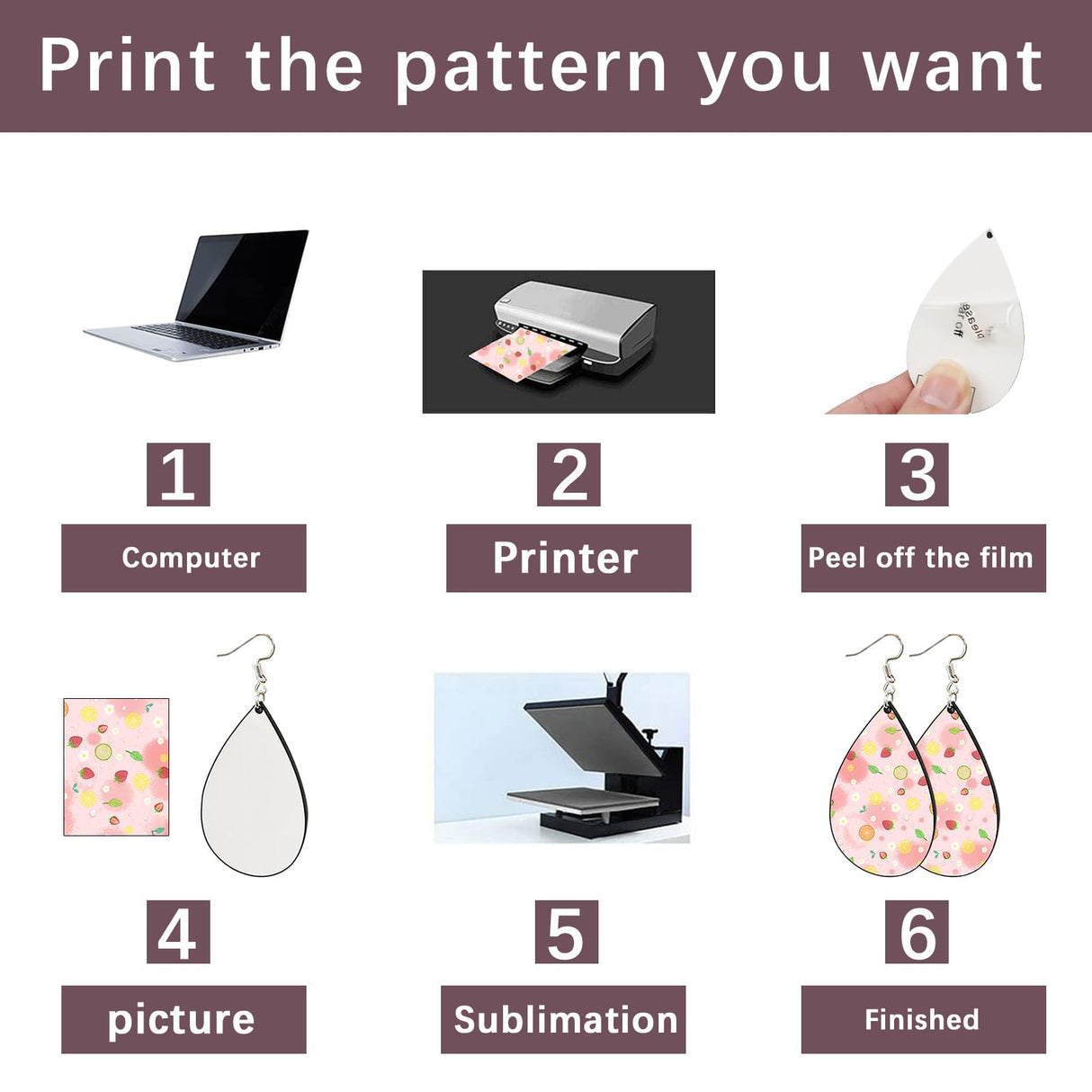 126 pcs Sublimation Earring Blanks Bulk Double-Sided MDF 42 pcs Wood Blank Sublimation Earring with 42 Earring Hooks and 42 Jump Rings for Sublimation Earrings Printing AiDiYGECO