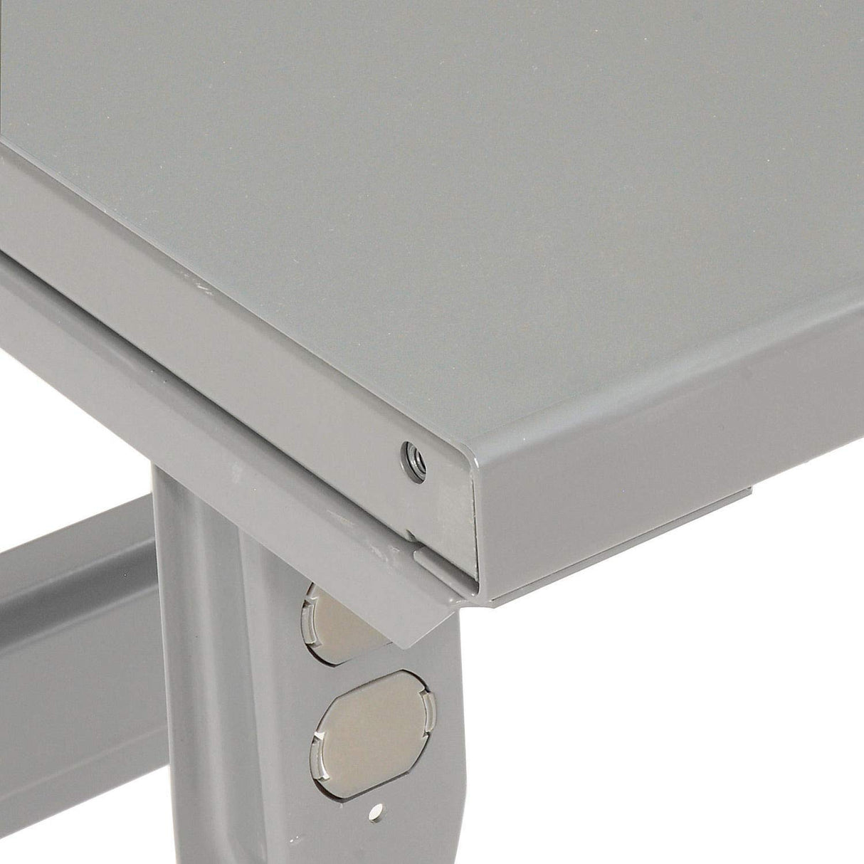 Global Industrial Fixed Height Workbench C-Channel Flared Leg, Steel Square Edge, 60" W x 30" D x 34" H, Gray Global Industrial