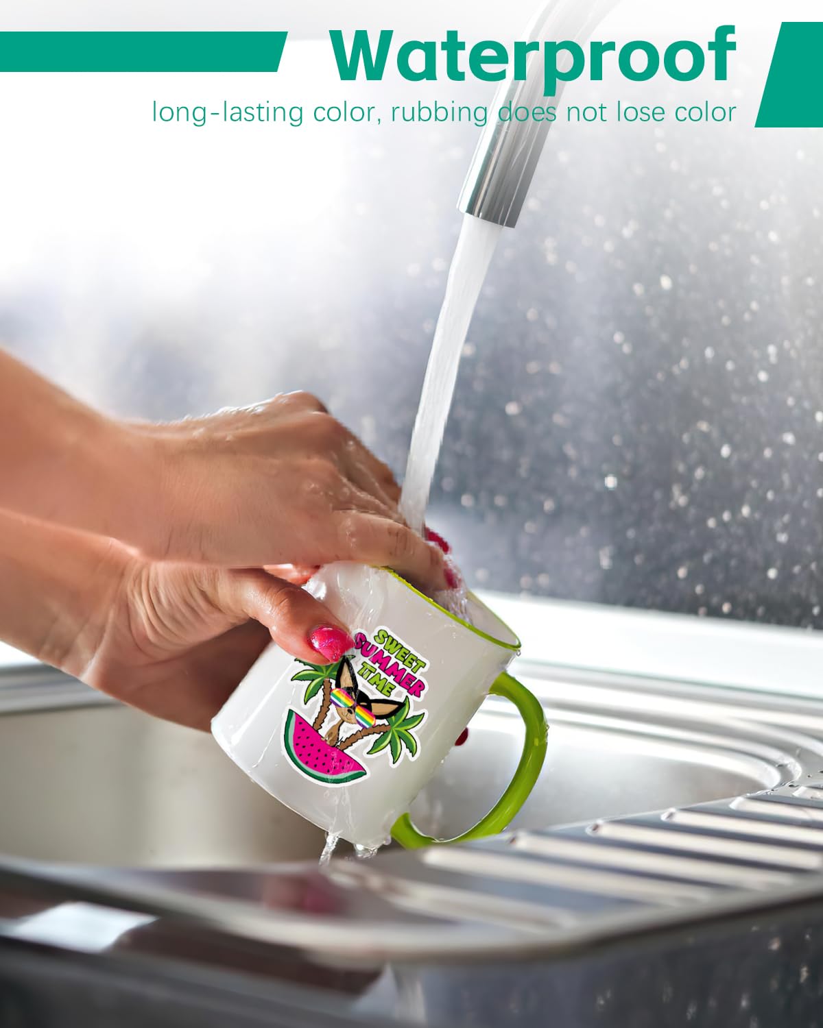 Colemoly Sublimation Sticker Paper-30 Sheets Glossy White Waterproof Stickers for Sublimation Inkjet Printer and Ink 8.5x11 Letter Heat Transfer Paper for Smooth Solid Surfaces Colemoly