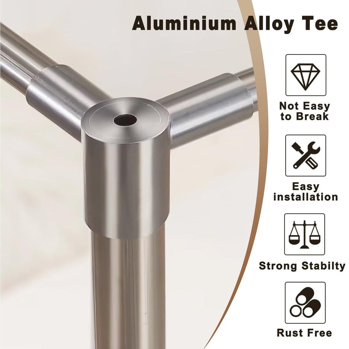 Canopy Bed Frame King Size, Thicken Stainless Steel Canopy Bed Frame, Bed Post Poles with Metal Connectors for Mosquito Curtains, Bedroom Decor Mosqutent