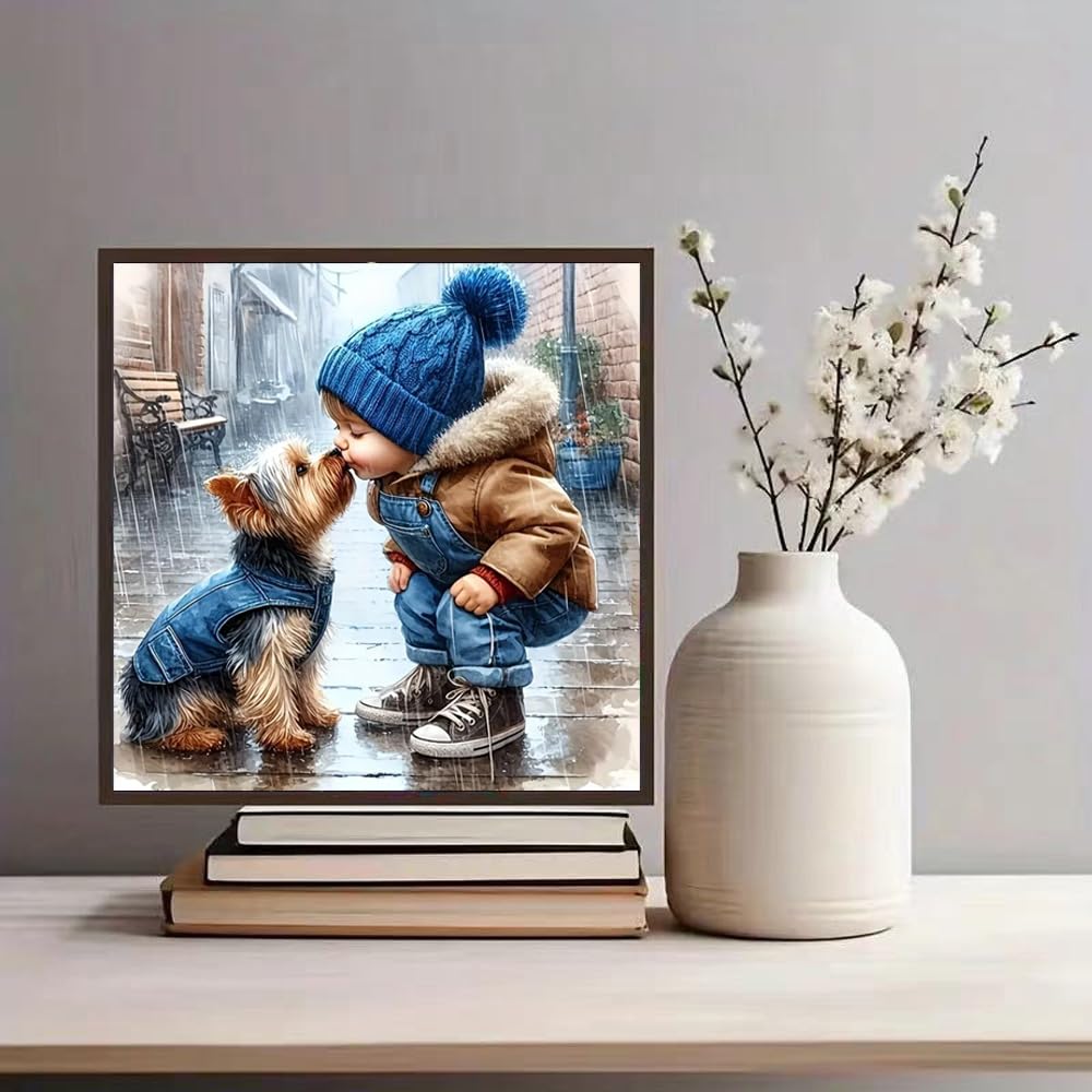 ZQEATRY 5D Diamond Painting Kits for Adults-Animal Dog Diamond Art Kits,DIY Full Round Drill Gem Art Crafts for Adults,Home Wall Decor 11.8x11.8inch ZQEATRY