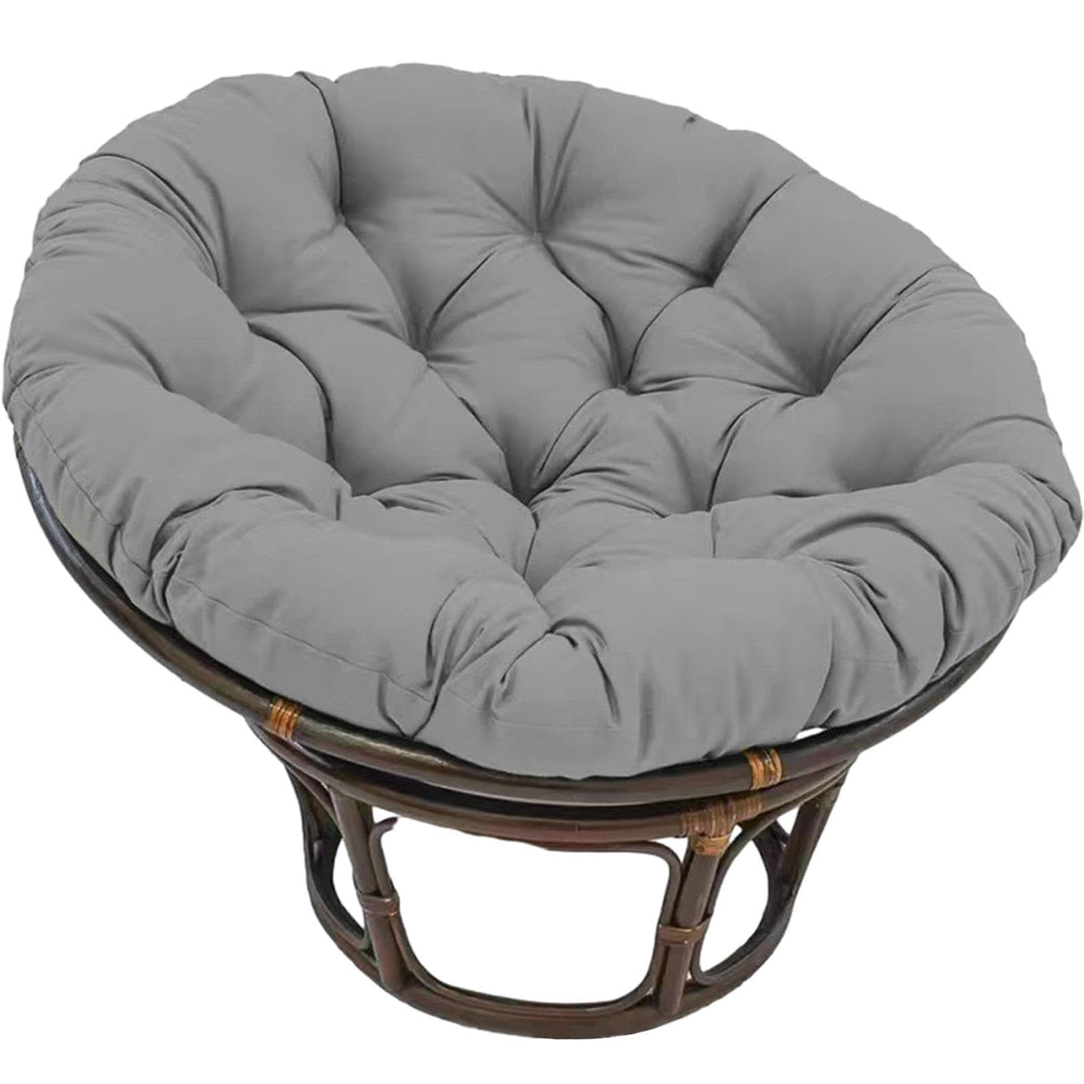 Leefasy Papasan Chair Cushion 20inch Egg Chair Cushion (Only Cushion) Multifunctional Garden Chair Mat for Rocking Chair Seats Sturdy, Dark Gray Leefasy