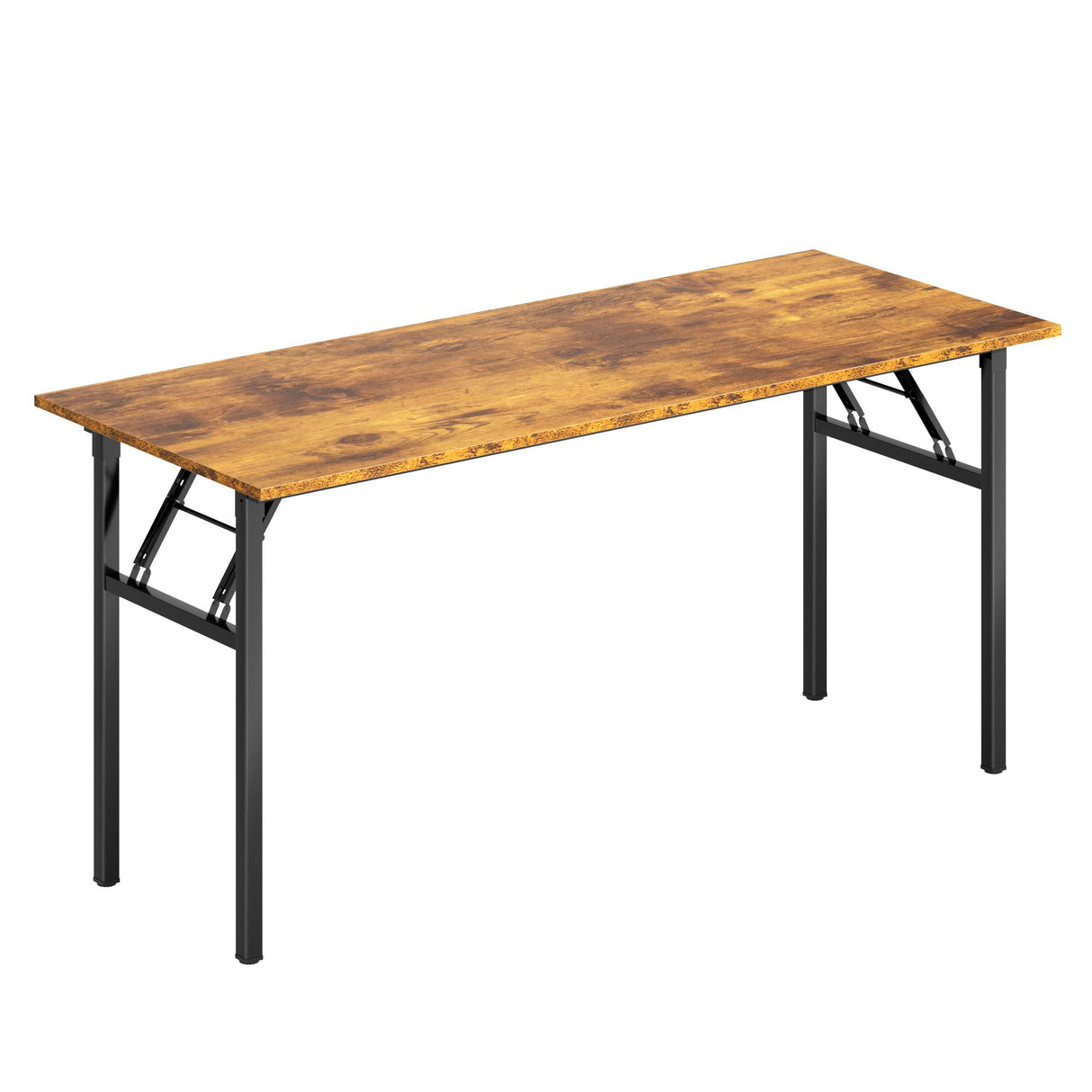 DlandHome Folding Computer Desk 62inches Large No Install Needed Folding Table Workstation for Home Office, Gray and Black Legs AC5FB-160-DCA DlandHome