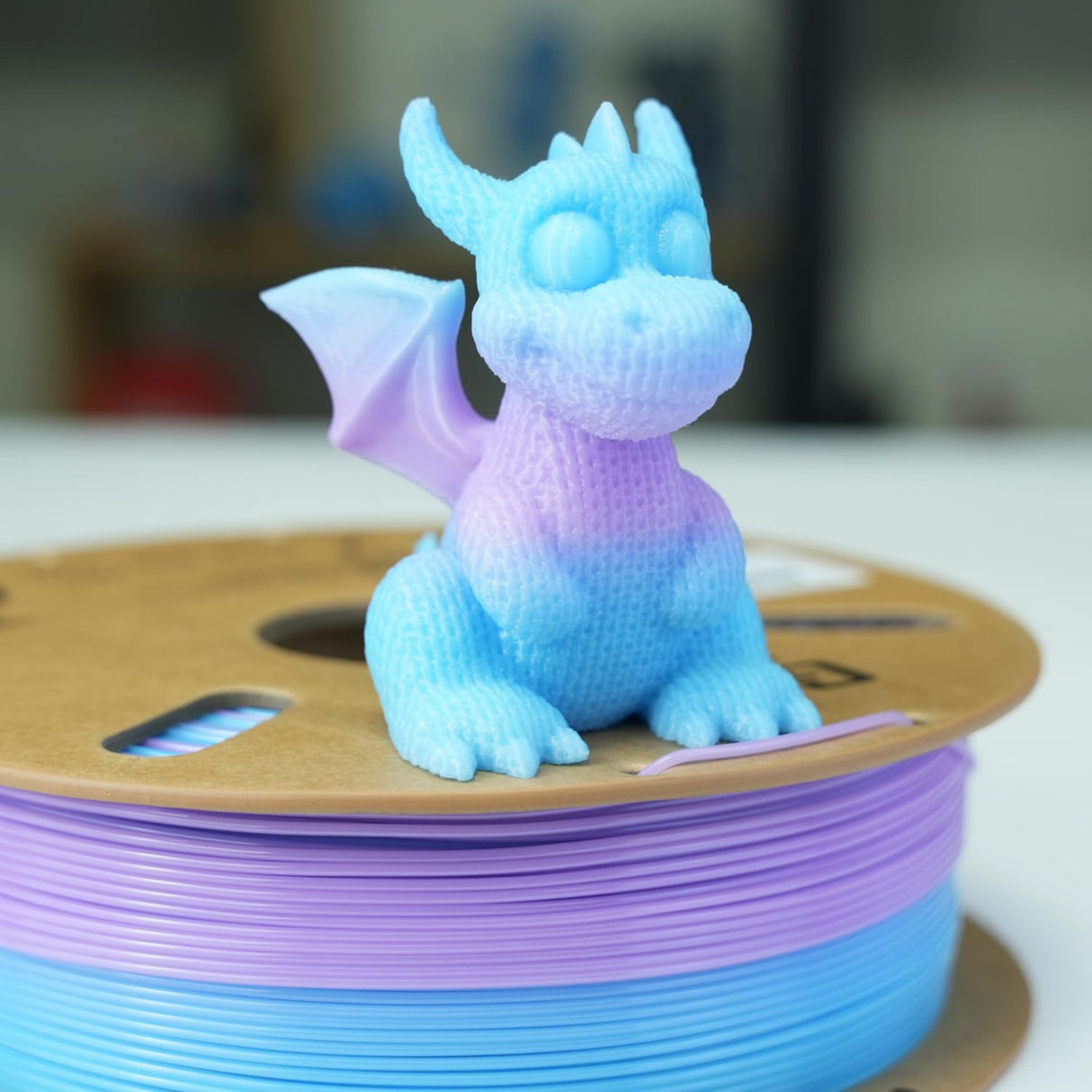 GratKit Gradient PETG Filament, Color Change 3D Printer Filament 1.75mm, 1kg, Multicolor PETG Translucent Gradient Blue Purple GratKit