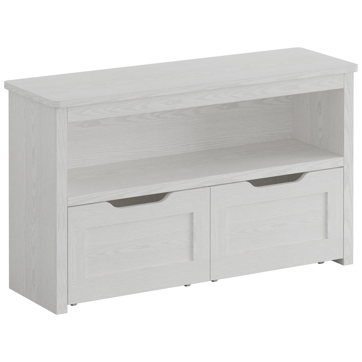 IRONCK Toy Storage Organizer for Boys and Girls with Drawers, Floor Toy Box with Wheels and Open Shelf, Storage Chest for Nursery, Playroom and Bedroom, White IRONCK