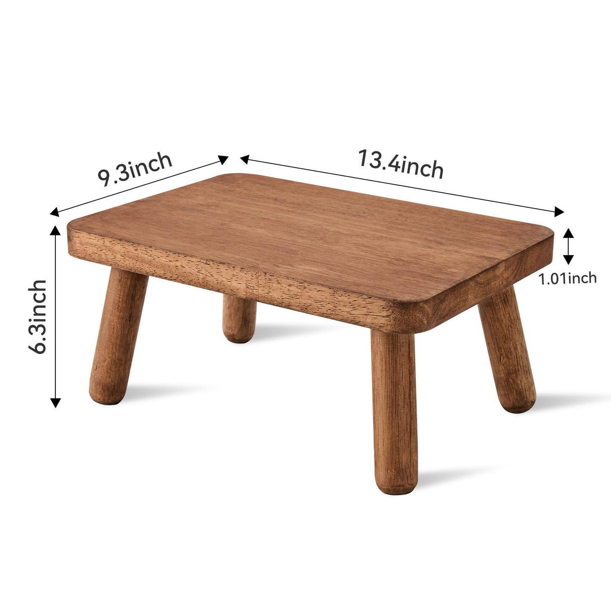 JUJIAFU Wooden Step Stool Anti-Slip Step Stools for Adults Heavy Duty Stepping Stool Kitchen Step Stool for Adults One Step Stool for Office, Bedroom, Garden, Bathroom (6.3" High) JUJIAFU