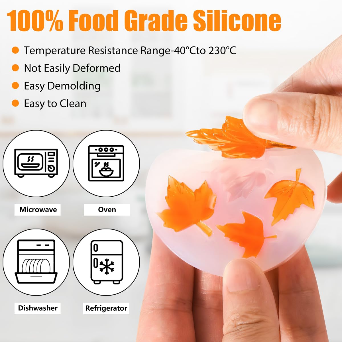 7 Pieces 3D Pumpkin Candle Silicone Molds Halloween Resin Molds Thanksgiving Candle Epoxy Maple Molds for Fall DIY Chocolate, Clay, Soap, Butter Crafting Making Generic