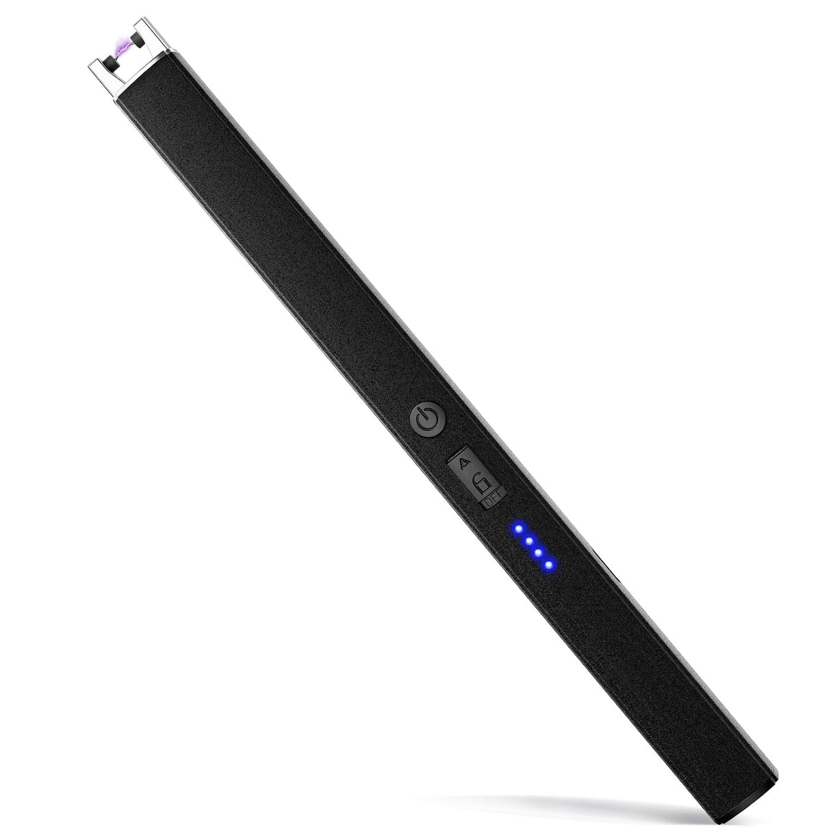 VEHHE Candle Lighter, Windproof Pulse Electric Lighter with Anti-False-Touch Lock, USB Type-C Extended Rechargeable Lighter with Led Display, lighters for Candle BBQ Camping Festivals-Black VEHHE