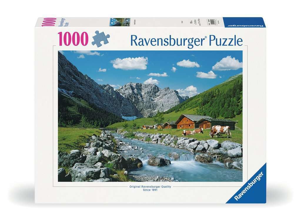 Ravensburger Austrian Mountains 1000 Piece Jigsaw Puzzle for Adults | Unique, Pieces | Anti-Glare Surface | FSC Certified, Eco-Friendly | Amazon Exclusive Ravensburger