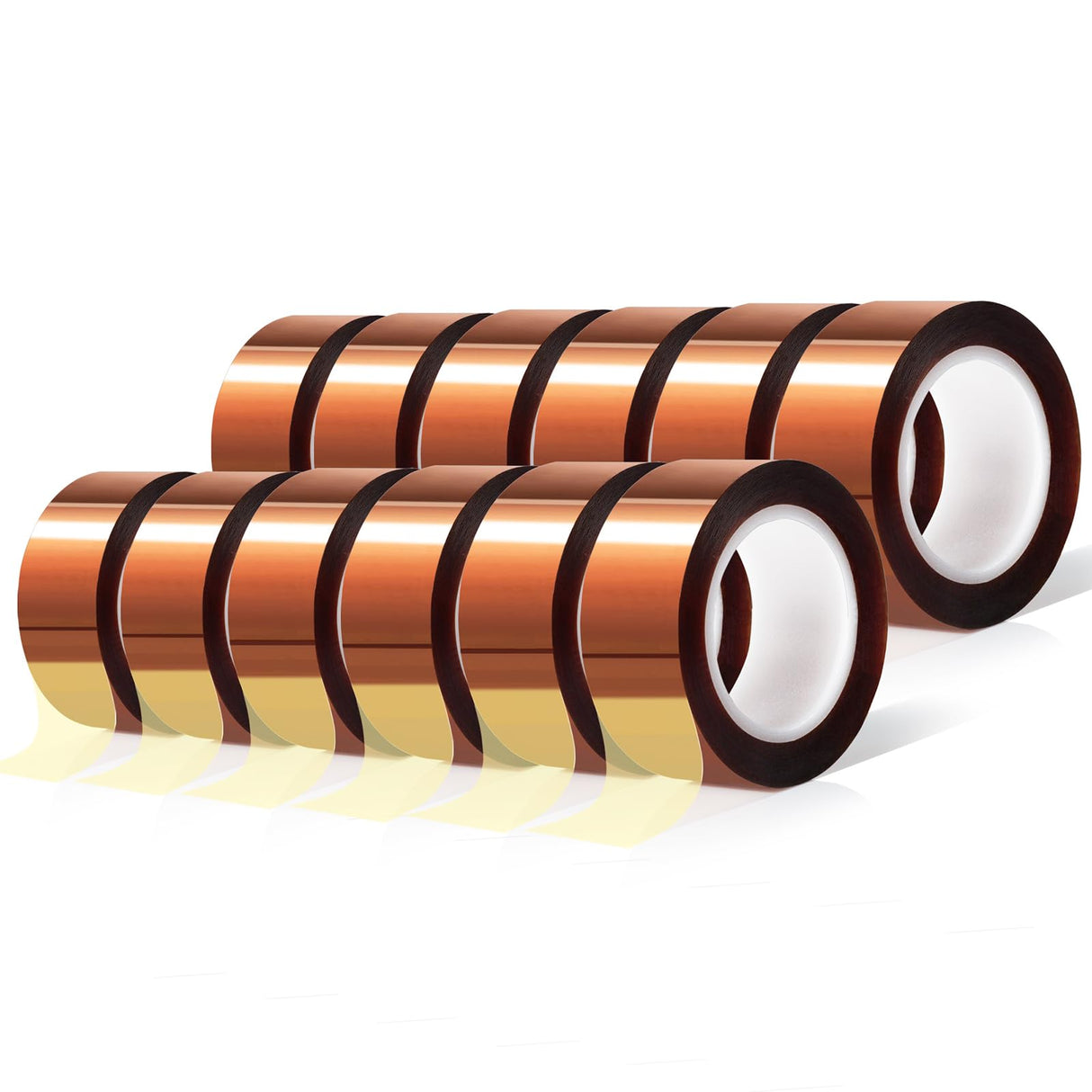 MEBMIK 12 Rolls 20mm x16m(52FT) Heat Tape High Temperature Heat Resistant Tape Heat Transfer Tape for Heat Sublimation Press Vinyl,No Residue MEBMIK