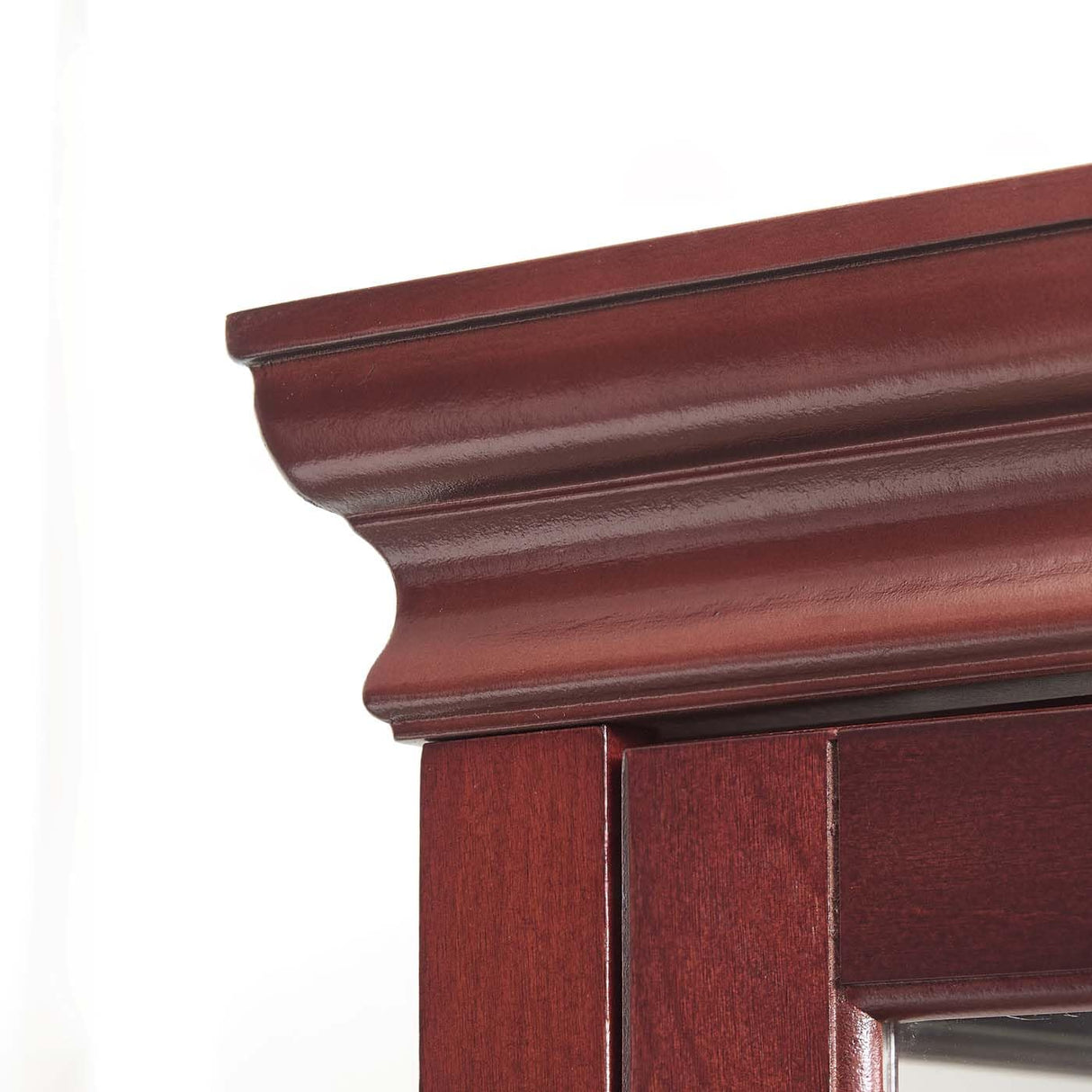 Lighted Curio Cabinet with 6 Adjustable Tempered Glass Shelves, Mirrored Back, Wooden Display Case for Collectibles, Freestanding Storage Cabinet for Living Room Decor, 70” H (Cherry) Generic