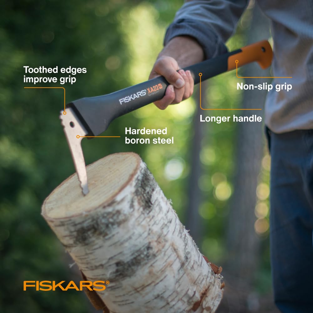 Fiskars 28" Hookaroon Saves Your Back - Lift, Drag, & Load Heavy Rounds of Firewood and Split Wood - Sharp and Lightweight Pick Tool for Logs - Pickaroon Logging Tool - Forestry Tools Fiskars