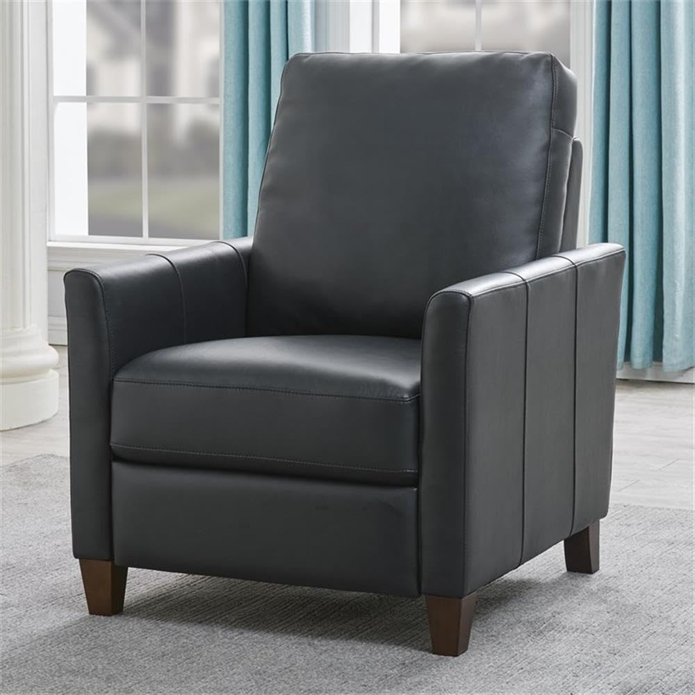 Comfort Pointe Penny Midnight Blue Faux Leather Modern Push Back Recliner Comfort Pointe