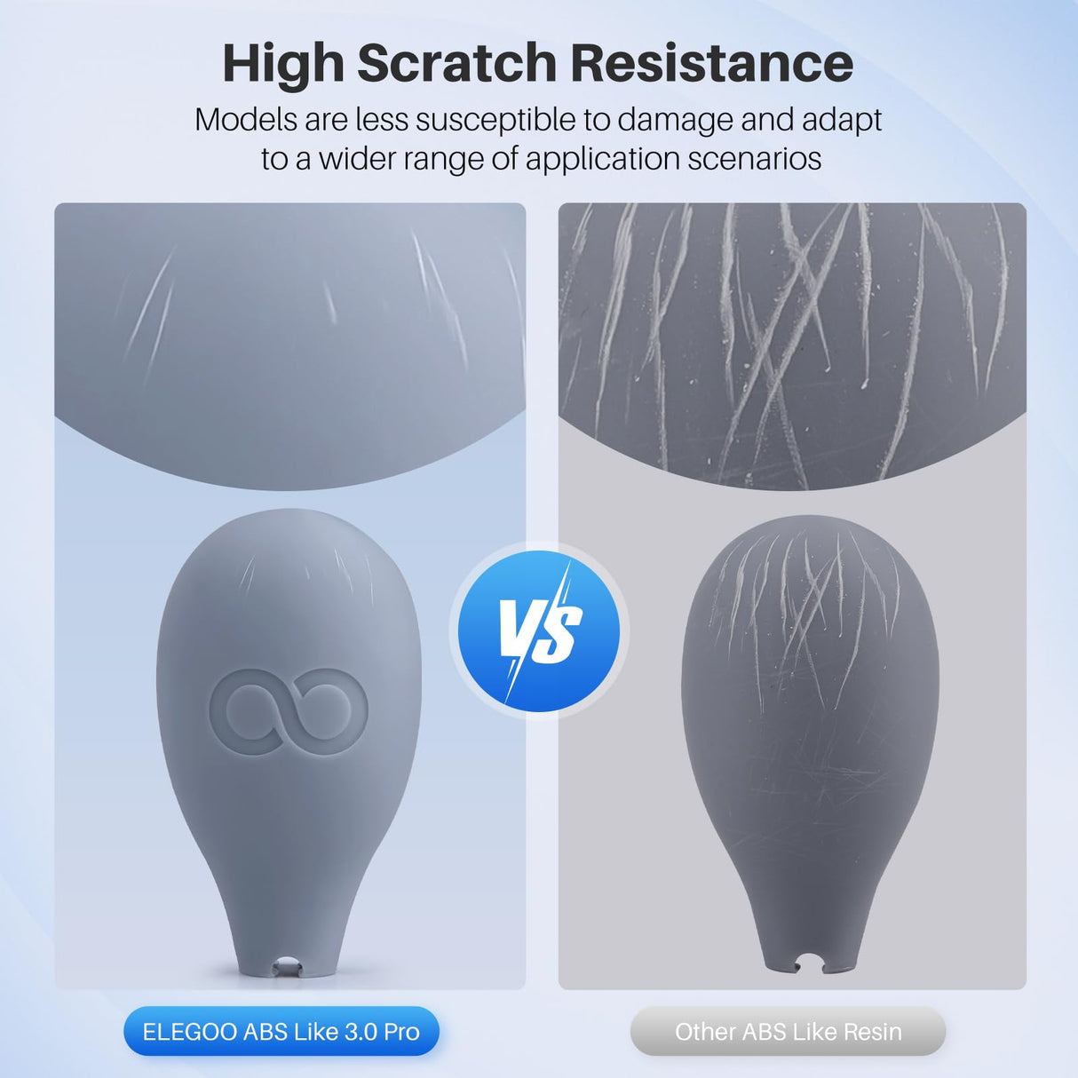 ELEGOO ABS-Like Resin 3.0 Pro, 3D Printer Resin with Low Viscosity and High Precision, 405nm Rapid UV-Curing Photopolymer Resin, 3D Resin for LCD/DLP 3D Printing, Clear 1000G ELEGOO