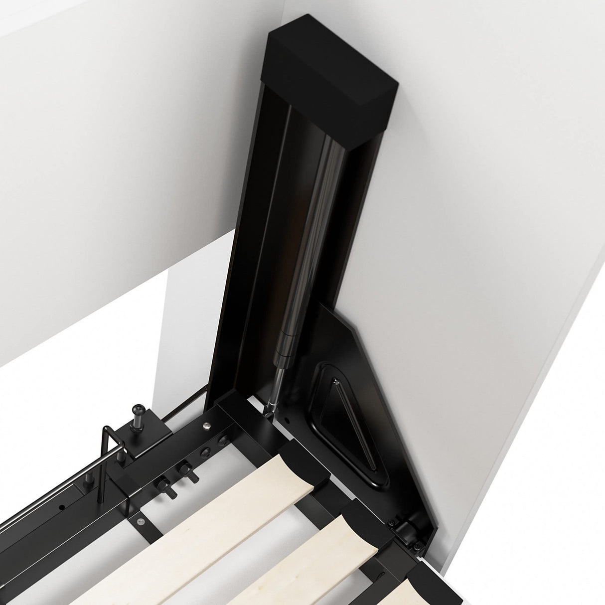 Bestar Pur Full Murphy Bed with Closet Organizer in White - Versatile Space-Saving Solution for Multi-Purpose Rooms Bestar