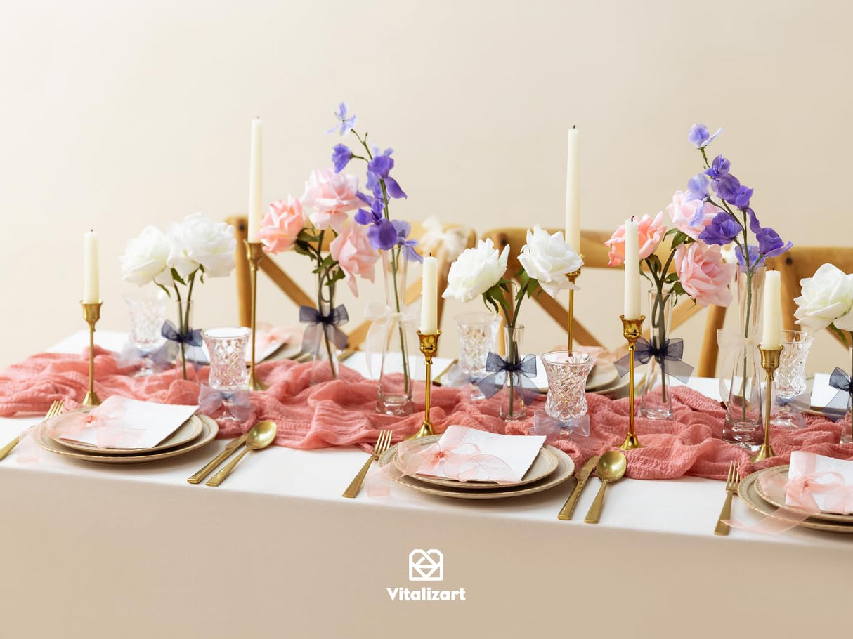 Vitalizart 1" x 90Yd Organza Ribbon Mixed Color Sheer Ribbons Set 10 Yd x 9 Rolls Handmade for Gift Wrapping Christmas Tree Crafts Bows Wedding Invitations Wreaths Wrap Vitalizart