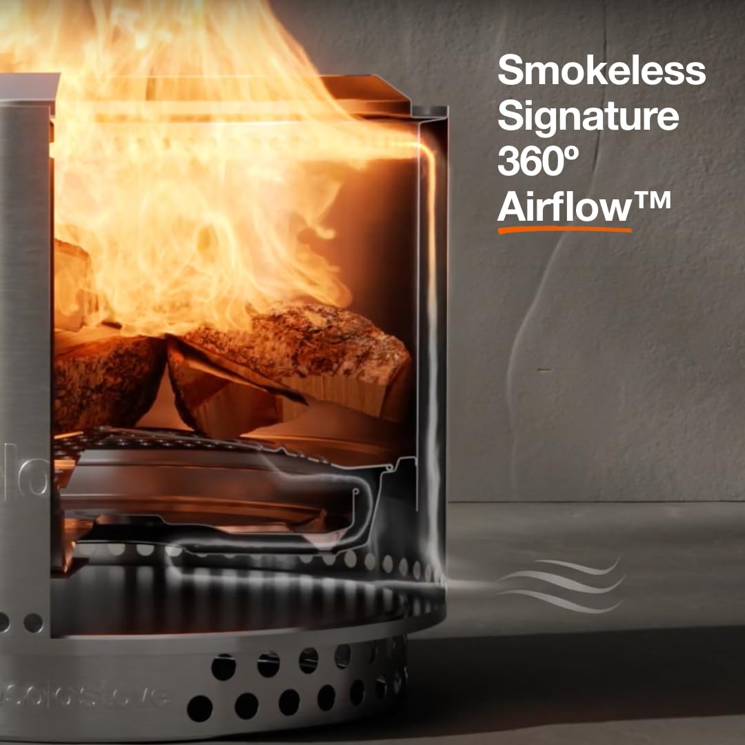 Solo Stove Yukon 2.0, 27 Inch Smokeless Fire Pit with Removable Ash Pan - Wood Burning Portable Stainless Steel Outdoor Fireplace, Stainless Steel, Ideal for 6 or More People, 38 lbs Solo Stove