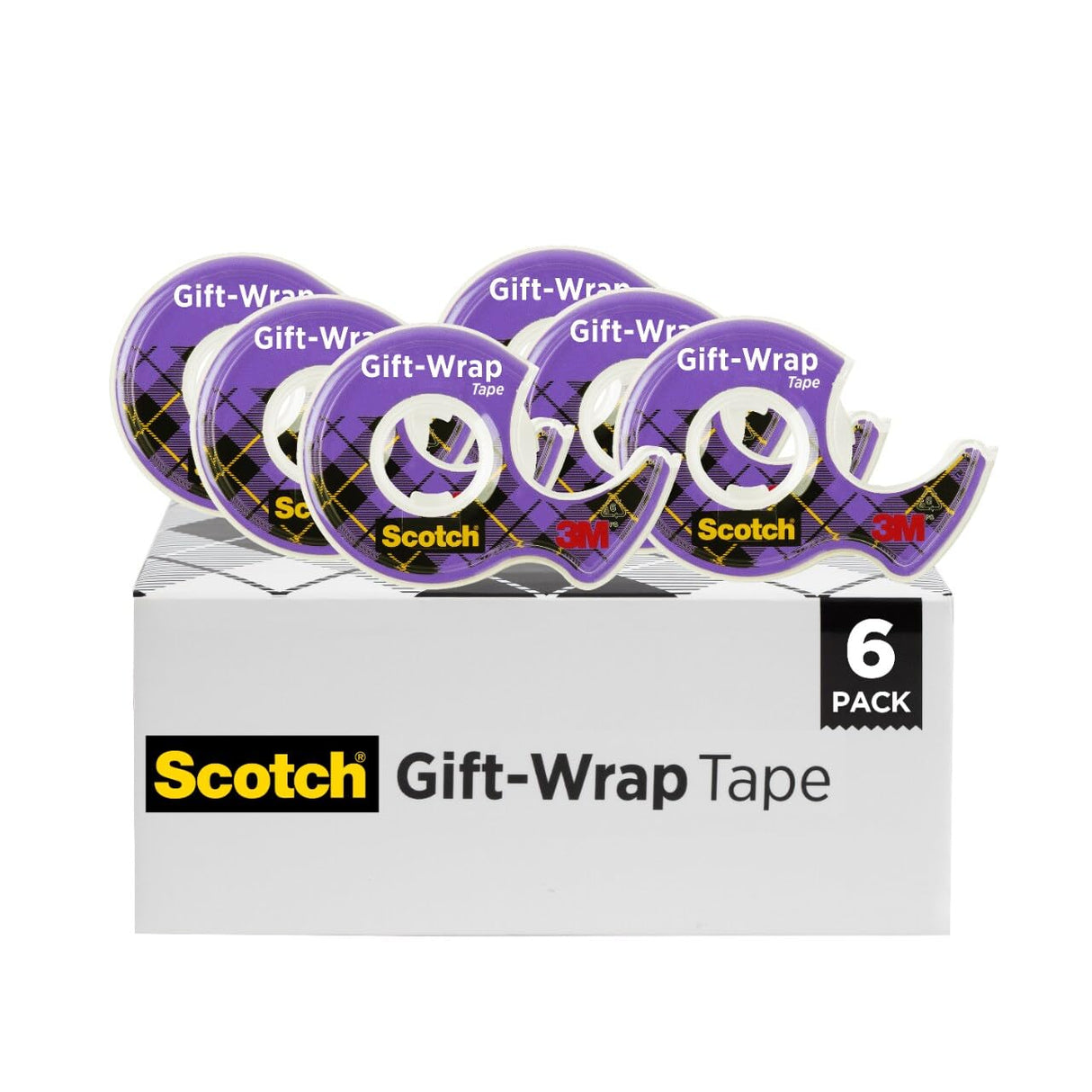 Scotch Gift Wrap Tape, Invisible, 0.75 in. x 650 in., 6 Dispensers/Pack, Create Halloween Crafts Scotch