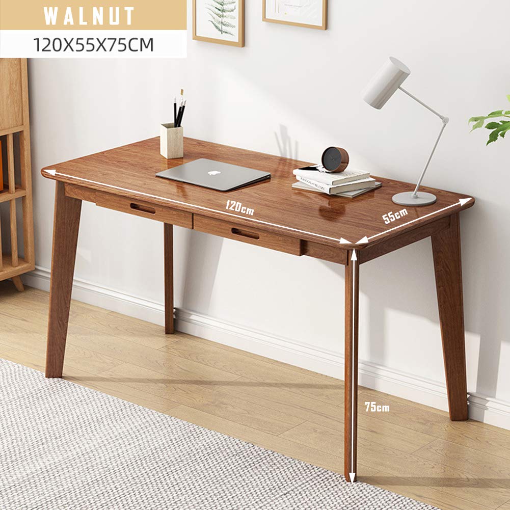 IOTXY Solid Wood Writing Desk - Home Office Workbench Desk with Drawer, Laptop Computer Work Study Table IOTXY