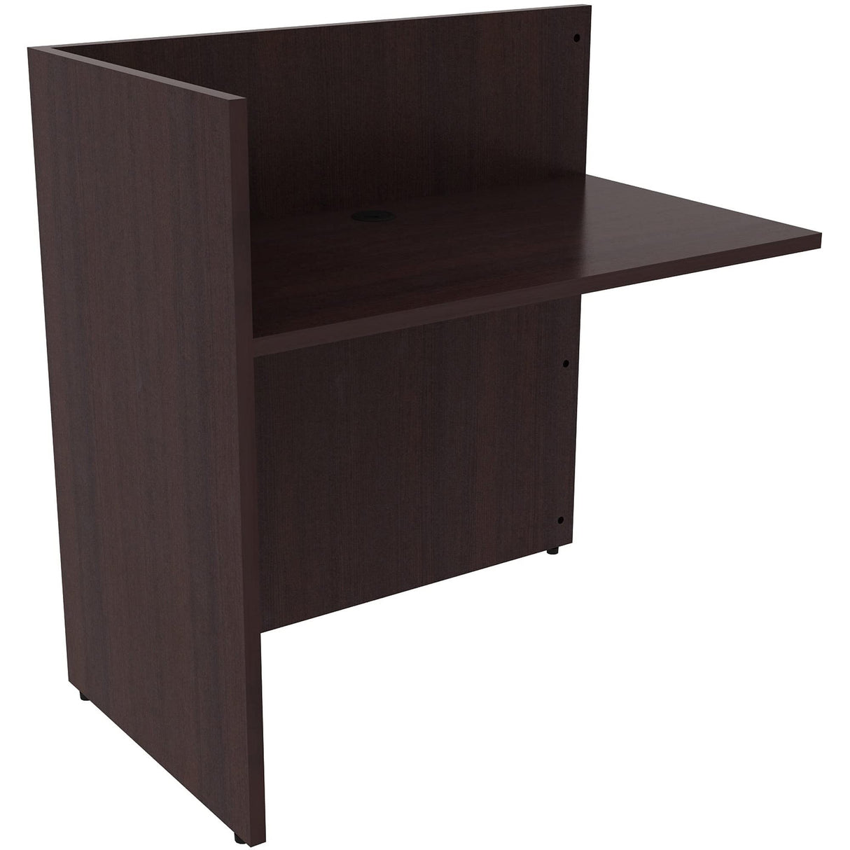 Lorell LLR18309 42 in. Laminate Contemporary Reception Desk Espresso Lorell