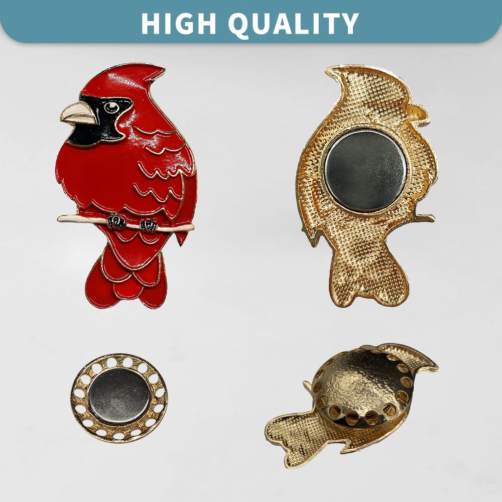 Magnetic Needle Minder Magnet Embroidery Accessories and Supplies Embroidery Needle Holder Cross Stitch Holder Needlework Supplies (Cardinal) seminhoof