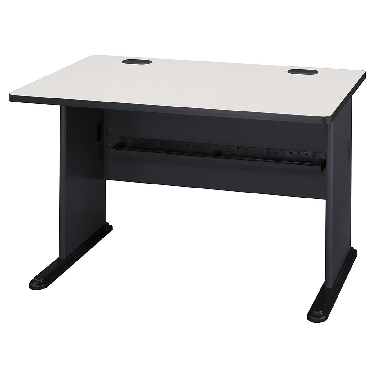 Bush Business Furniture Series A 48W Computer Desk in White Spectrum and Slate, Small Office Table for Home or Professional Workspace Bush Business Furniture