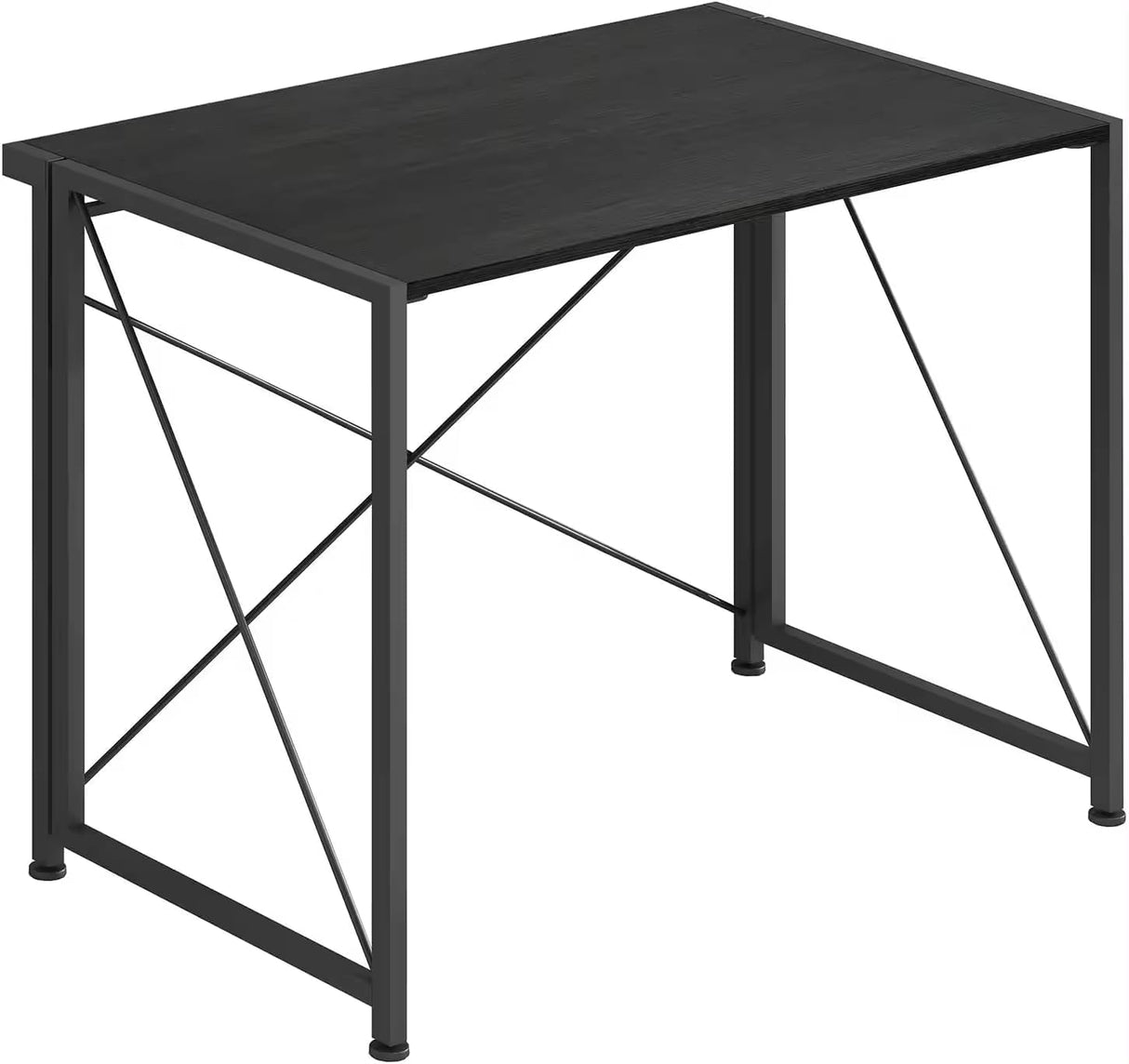 Computer Desk, Folding Desk, Small Foldable Desk 35.4" for Small Spaces, Space Saving Computer Table Writing Workstation for Home Office, Easy Assembly (Black) Generic