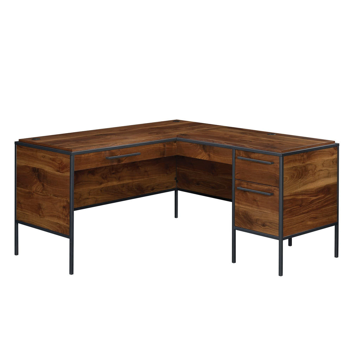 Sauder® Nova Loft 59" W L-Shape Corner Desk, Grand Walnut Sauder