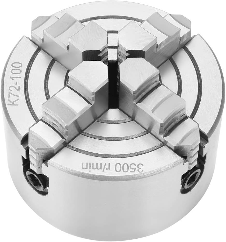 K72-100 Lathe Independent Chuck 4 Inch Manual Chuck 4 Jaw 3500 r/min (K72-100) ASZLBYM