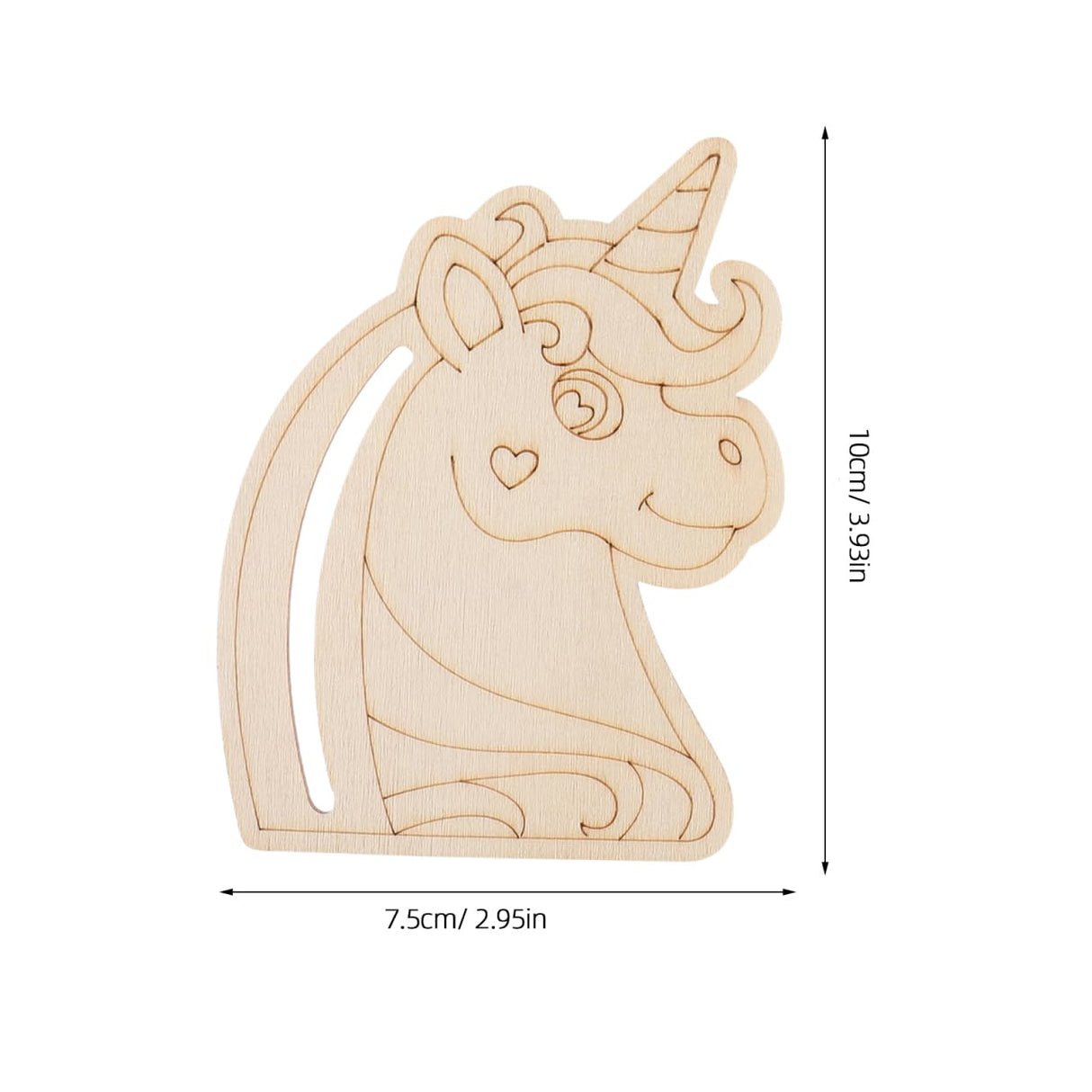 VICASKY Mini Wood Painting Craft Keychain Unfinished Wooden Animal Keychains Party Favor Piece Set DIY Crafts for Kids Unicorn to Paint, 12pcs Head Slice Cutouts with Hole Blank Toy VICASKY