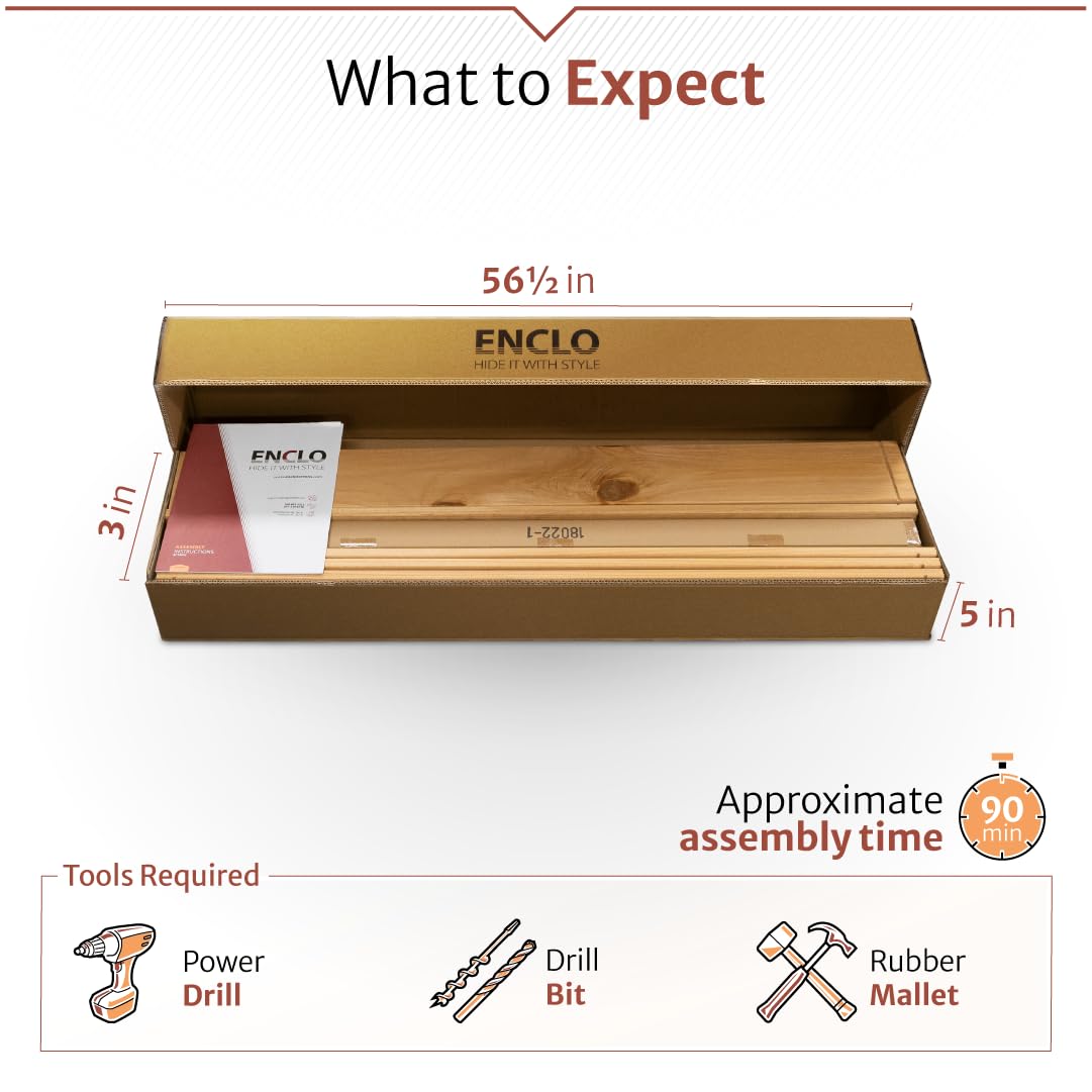 5ft H x 3.2ft W (1 Panel) No Dig Enclo Concord Cedar Wood Privacy Screen, Great to Hide Trash Cans, Decorative Patio Privacy Screen, Outdoor Privacy Fence Panel, Air Conditioner Fence, EC18022 Enclo Privacy Screens