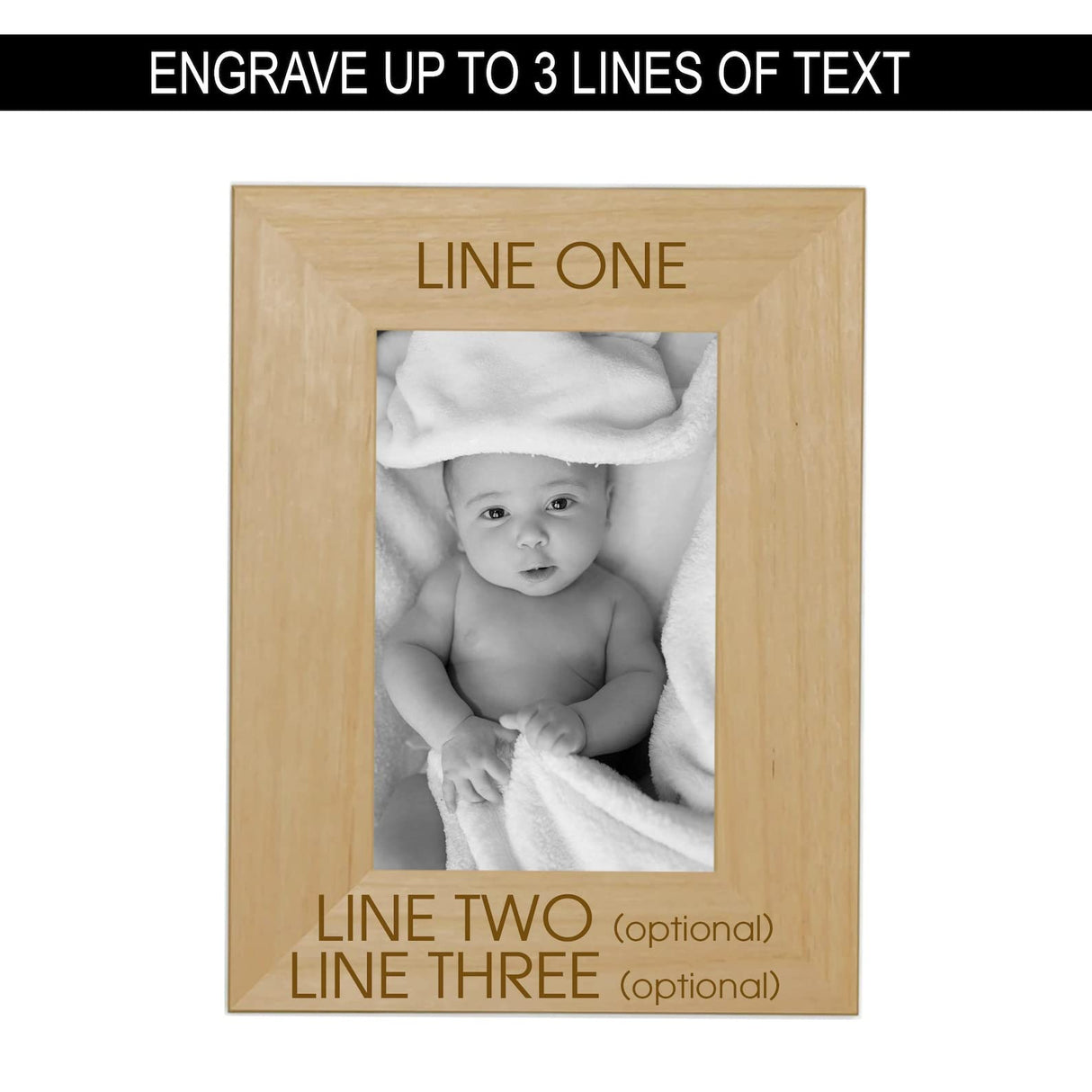 The Paisley Box Personalized Photo Frame/Create Your Own Personalized Picture Frame: Engraved Custom Picture Frame, Customizable Frame (4x6 Inch Horizontal Frame) The Paisley Box