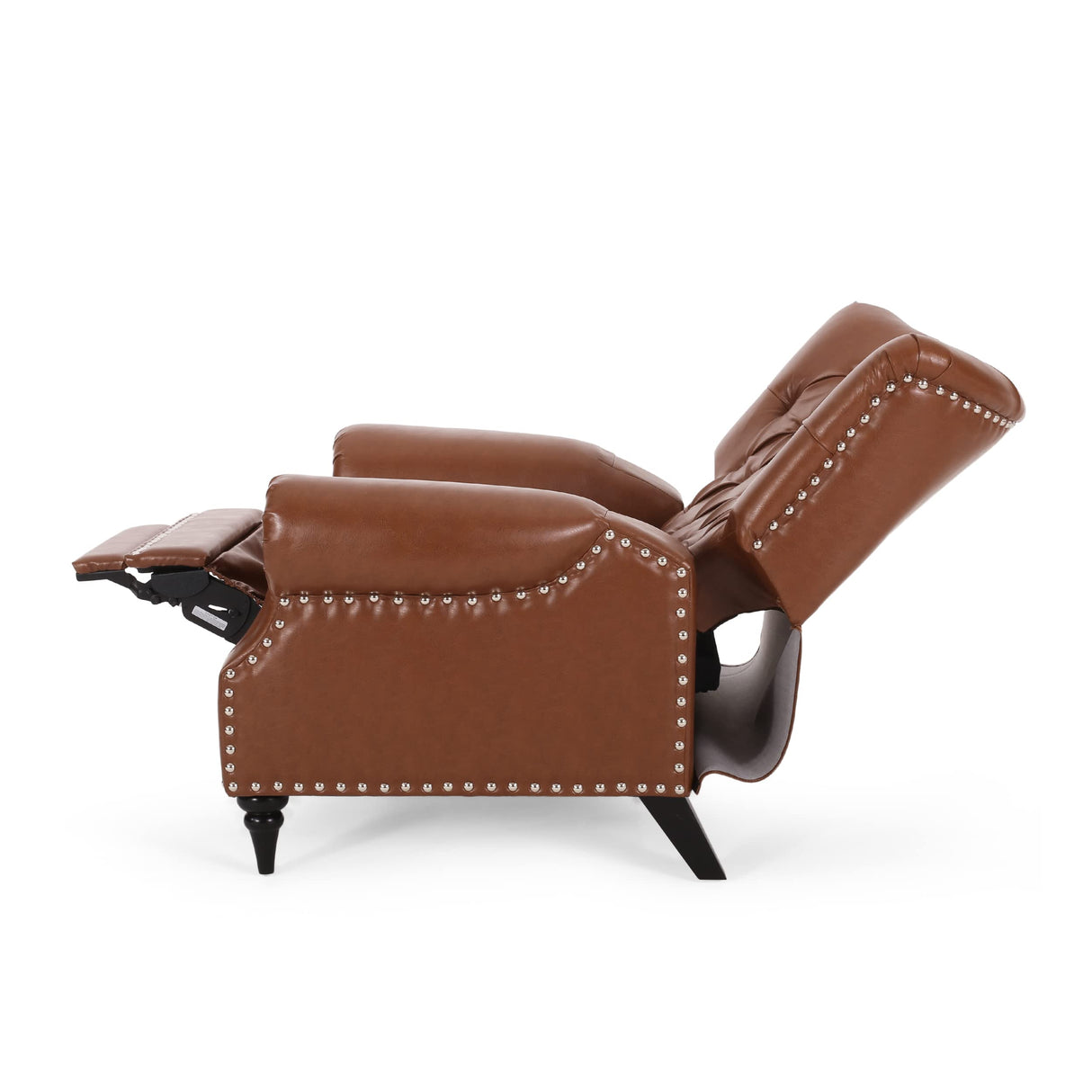 Christopher Knight Home Sunapee Tufted Recliner - Faux Leather - Cognac Brown/Espresso Christopher Knight Home
