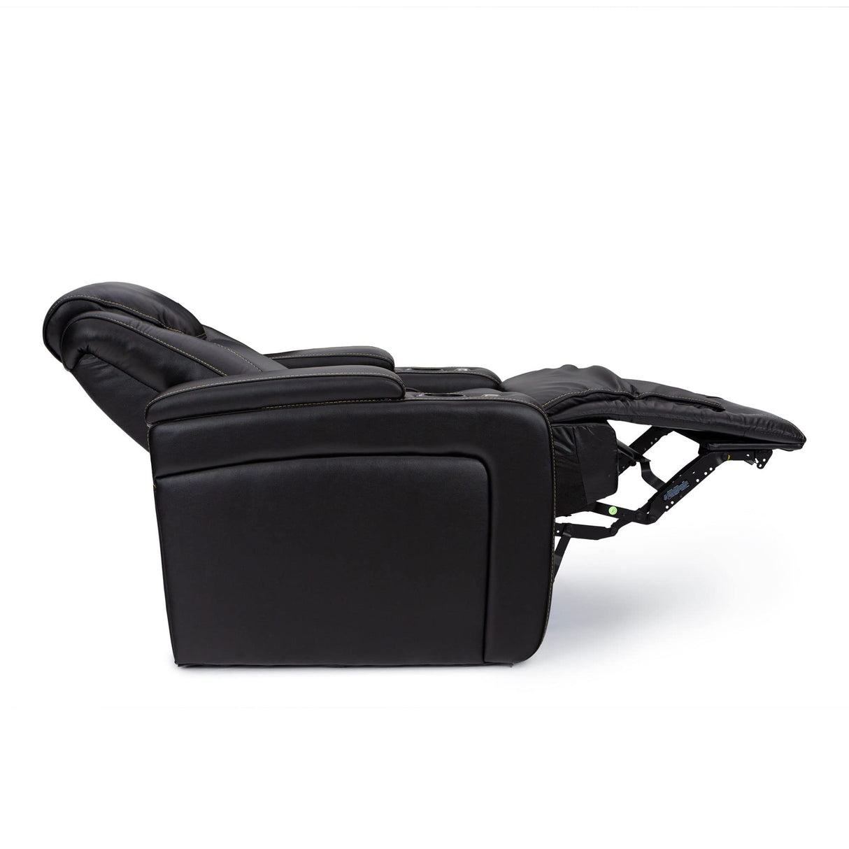 Seatcraft Paladin Home Theater Seating, Heat & Massage, Powered Headrest, Powered Lumbar, Italian Leather, Powered Recline, Single Recliner, Black Seatcraft