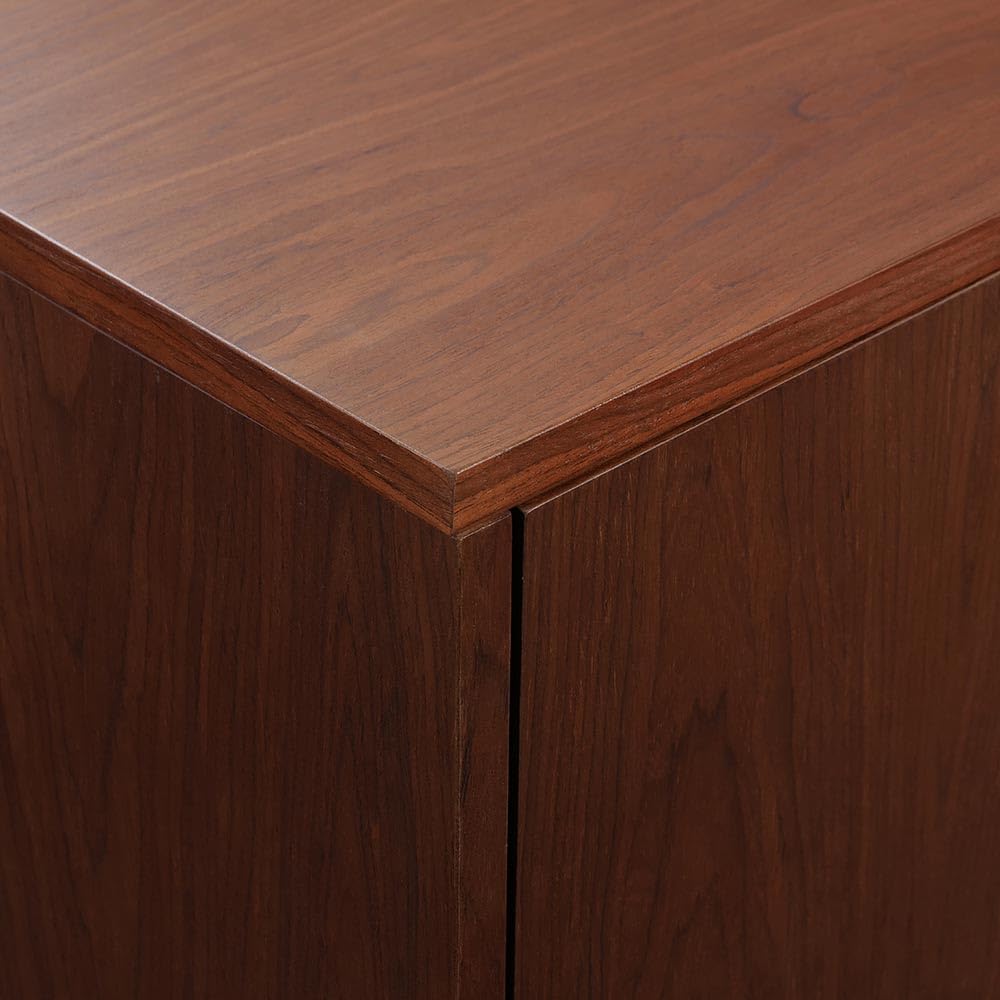 Modern Ember Marcel 72-in Smart Electric Fireplace TV Stand | 42” Firebox Heater | Multi-Flame Colors | Remote, Wi-Fi App, Alexa & Google | Fits TVs up to 80” | Warm Walnut with Brass Handles Modern Ember