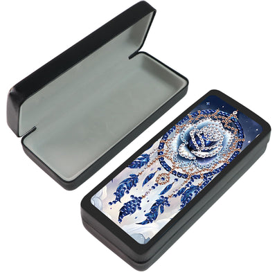 5D Diamond Painting Eye Glass Case Glasses Storage Box, DIY Dreamcatcher Net Diamond Art Painting Sunglass Case for Adults, Handmade Diamond Art Glasses storage Art Craft Gift Travel Sunglass