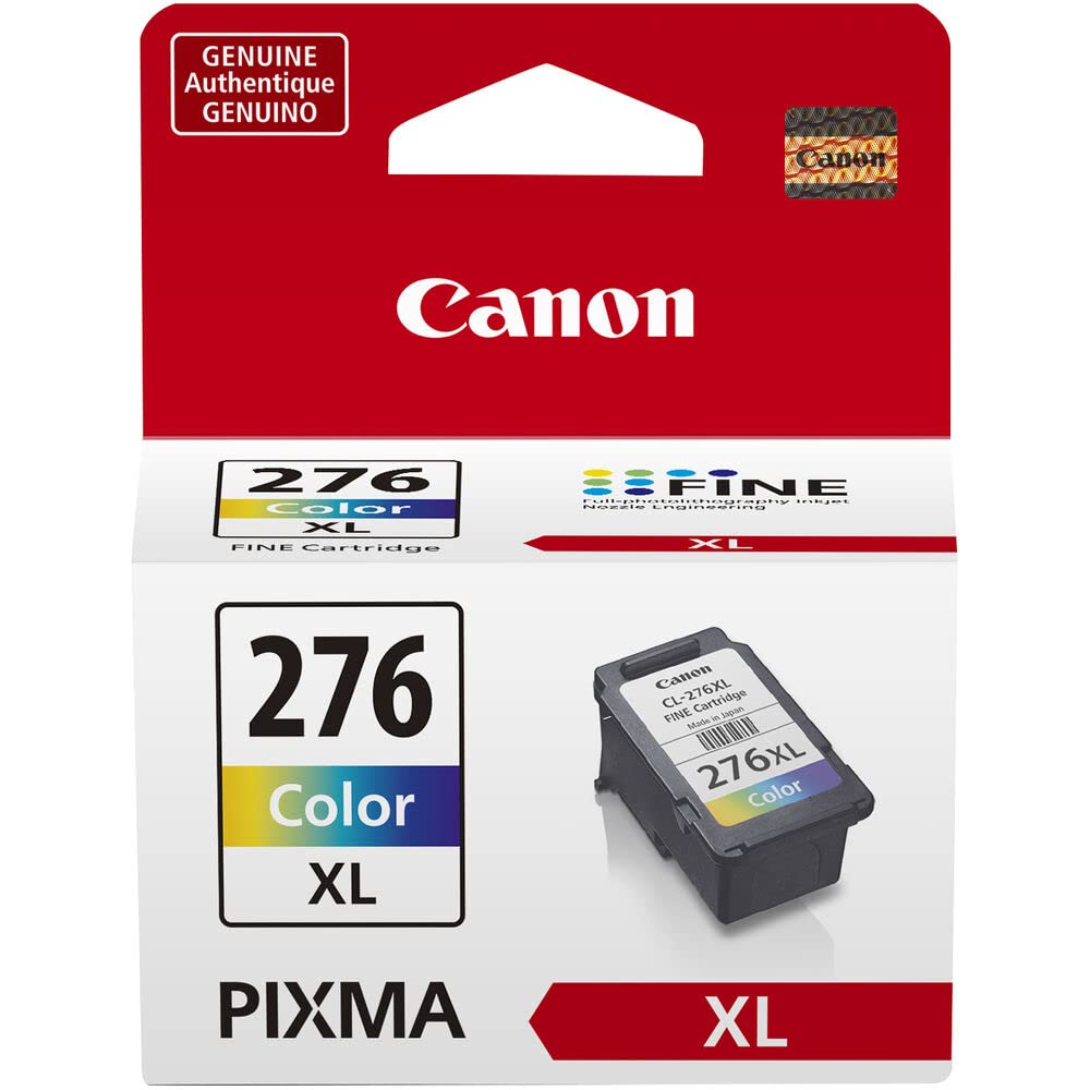 Canon PG-275 XL BlackHigh Capacity ink cartridge (4981C001) and CL-276 XL Color High Capacity Ink Cartridge (4987C001) - Retail Packaging (2 Items) Canon