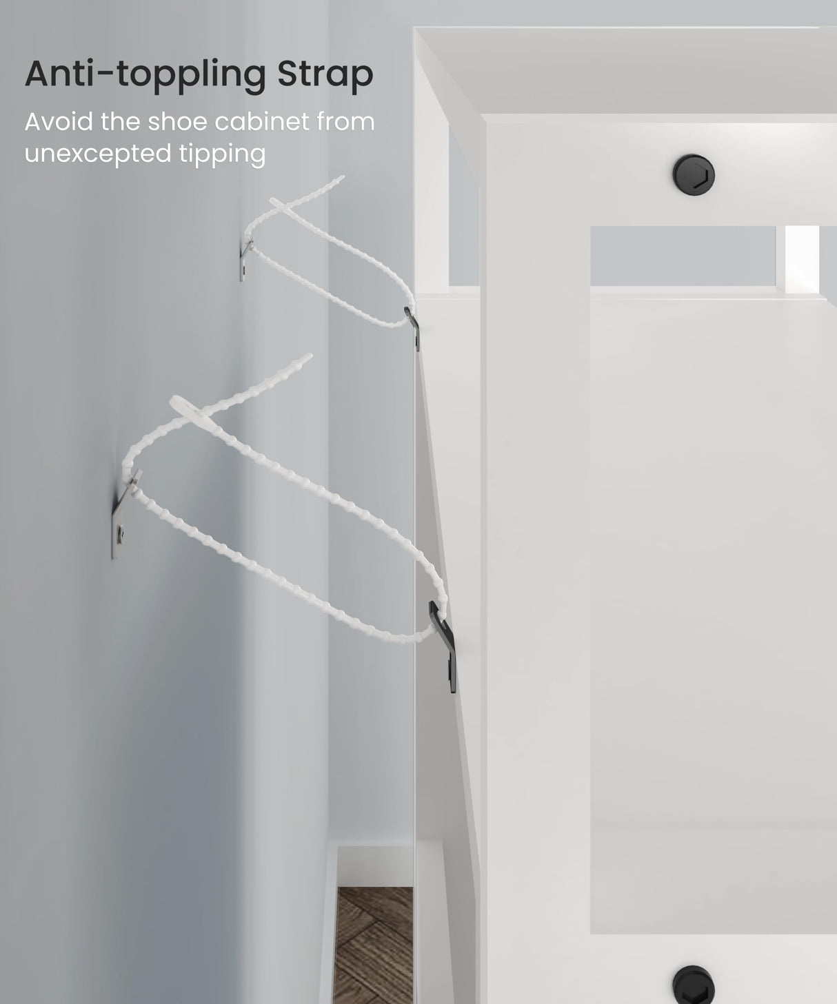 HAIOOU Shoe Cabinet with 3 Flip Drawers, Slim Wooden Shoe Rack Freestanding Storage Organizer Stand with 3 Flip Doors, Robust Metal Frame, Open Storage Shelf for 15-18 Pairs - White HAIOOU