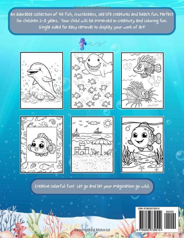 Water & Beach Fun Coloring Book (Moonlighting Books) WoodArtSupply