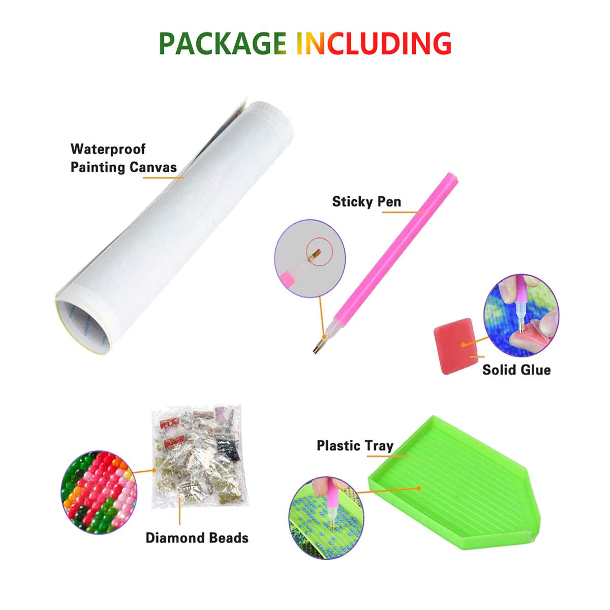 Diymood DIY 5D Diamond Painting Kits for Adults African American - Diamond Art Kits for Adults African American | Full Drill Round | Crystal Mosaic | Beginner | Home Wall Decor | 12x16inch Diymood