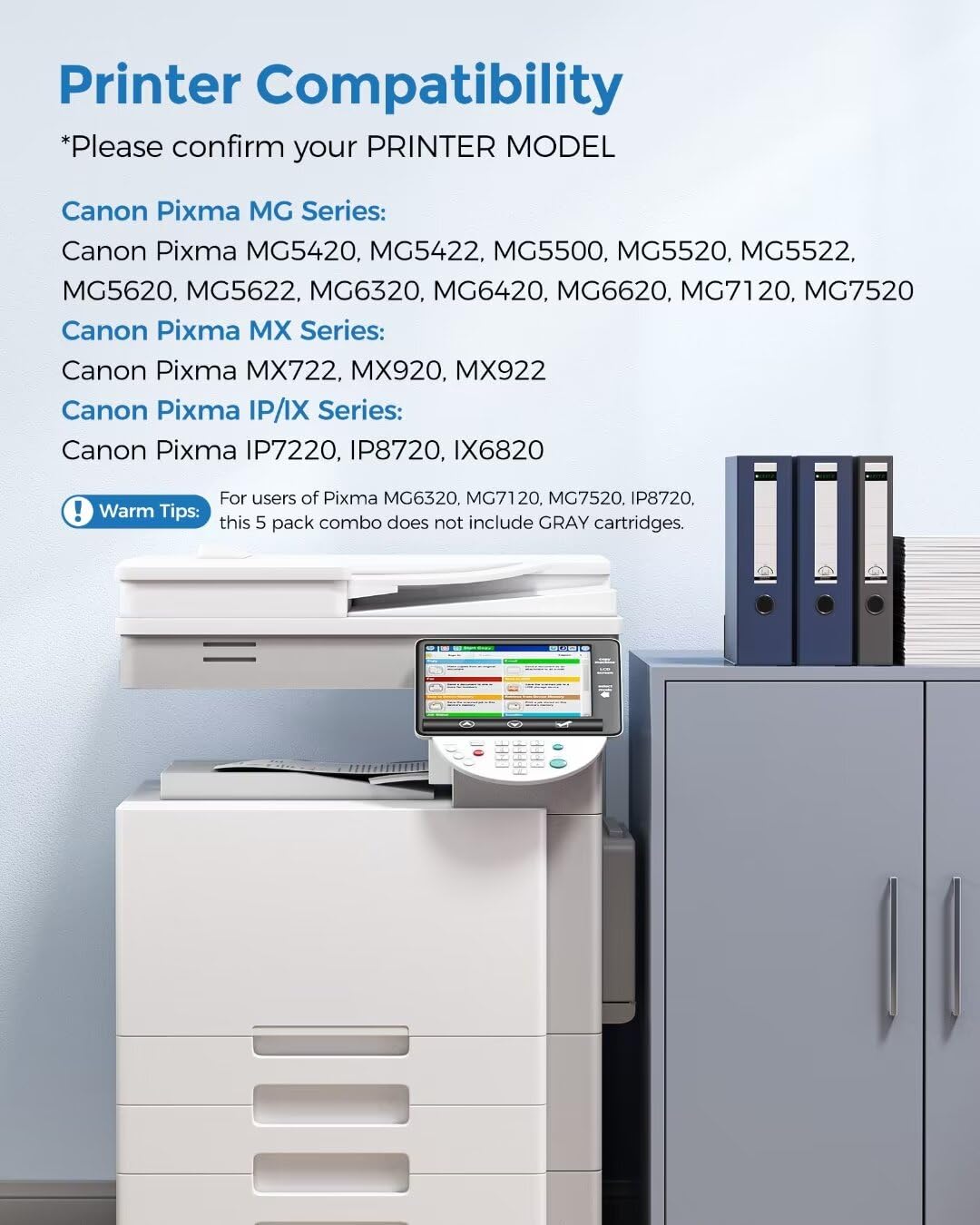 PGI-250XL CLI-251XL 5 Color Value Pack, Compatible for Canon 250 251 Ink Cartridges to use with PIXMA MX922, MG5420, MG5520, MG5522, MG6320, MG6620, iP7220 (PGBK, Black, Cyan, Magenta, Yellow) Osir