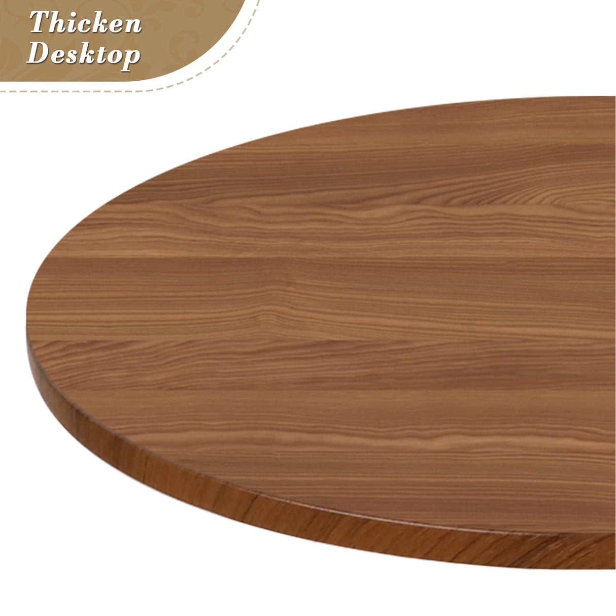 Athena Collection Round Bar Table,Adjustable Height Pub Table and 360°Swivel Bistro Table, High Top Table with MDF Desktop,Cocktail Table for Bar/Pub/Bistro (Brown Wood) Athena Collection