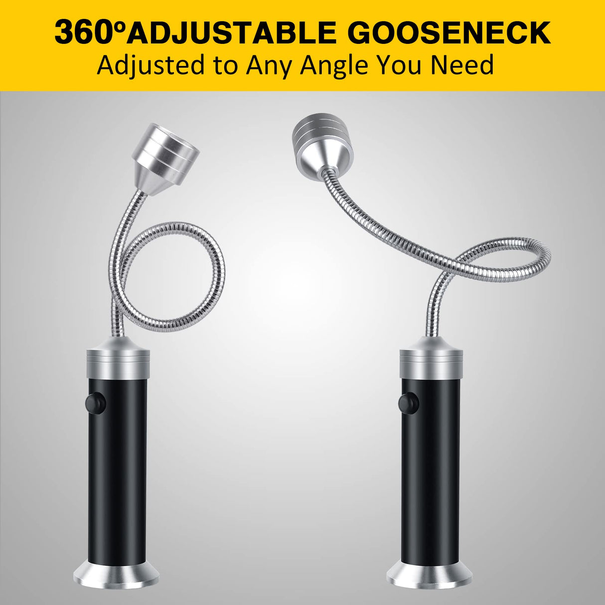 Barbecue Grill Lights, Grilling Gifts for Men Dad, BBQ Grill Accessories for Outdoor, Magnetic Base, Super Bright LED, 360 Degree Flexible Gooseneck, Stocking Stuffers, Pack of 2 Apicey