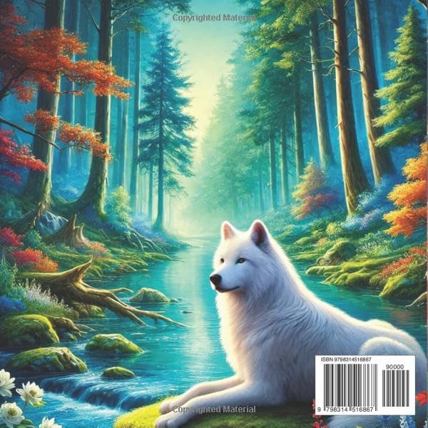 Magical Wolves: A Relaxing Coloring Book for Adults: Relieve Stress and Anxiety with Mystical Wolf Designs Majosta