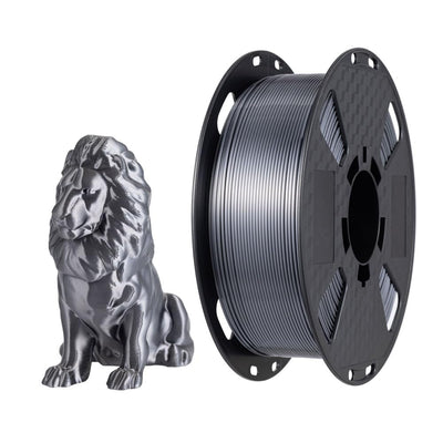 CC3D Silk Gray PLA Filament 1.75mm 1KG 3D Printing Filament Silky Gray PLA Shiny Metallic Gray Metal PLA Grey 3D Printer Material FDM 3D Printer Iron Gray