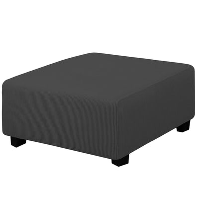 Easy-Going Stretch Square Ottoman Cover 40x40x15 inch Folding Storage Stool Furniture Protector Soft Rectangle slipcover with Elastic Bottom Dark Grey