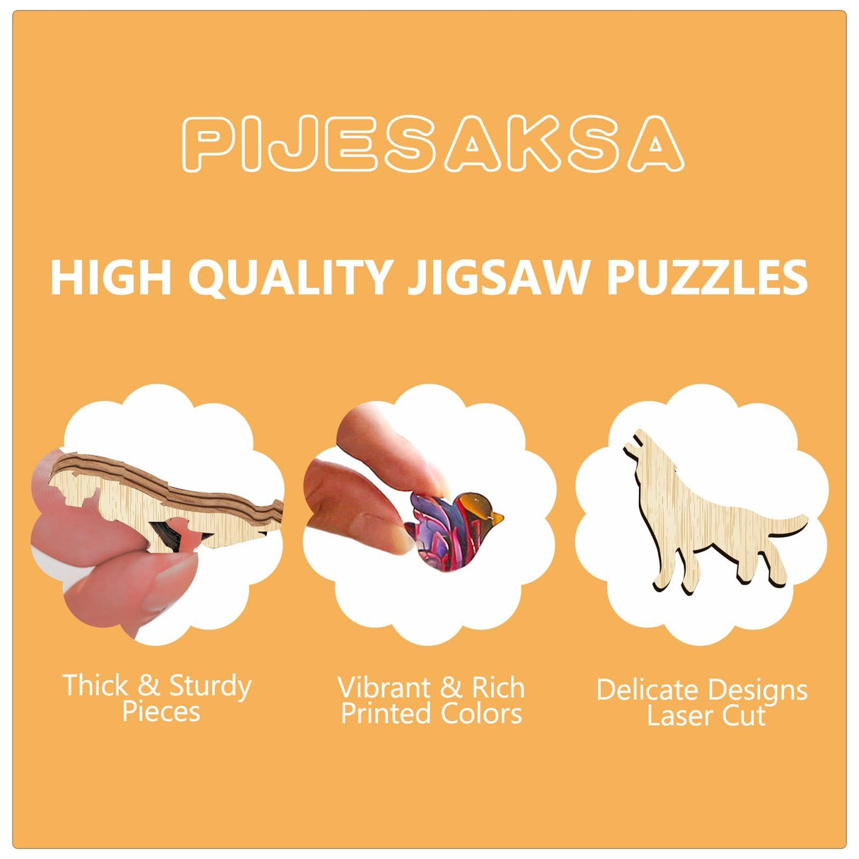 Wooden Puzzles for Adults, 3D Visual Effects Running Horses Wooden Jigsaw Puzzles for Adult, Wood Puzzles Adult, Cool Puzzles, Unique Gift Idea, Wall Art Canvas Puzzle (S-8.5 * 8.5in-100 Pcs) Pijesaksa
